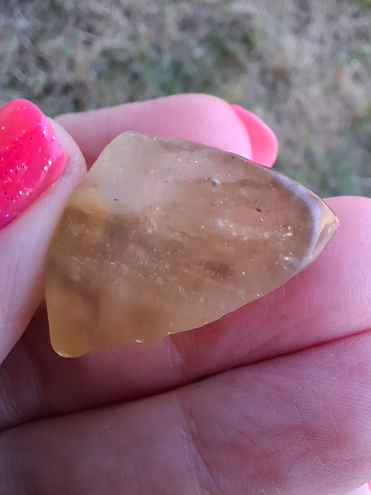 Libyan Desert Glass (darker) Piece, 12.00g, Tektite (Ref: L1377)