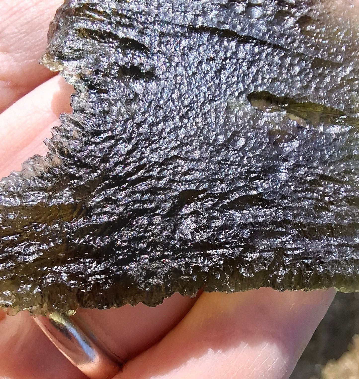 Moldavite Piece, ANGEL CHIME, CHLUM MAROUSKOVO POLE, 23.61g, Tektite (Ref: 1165)