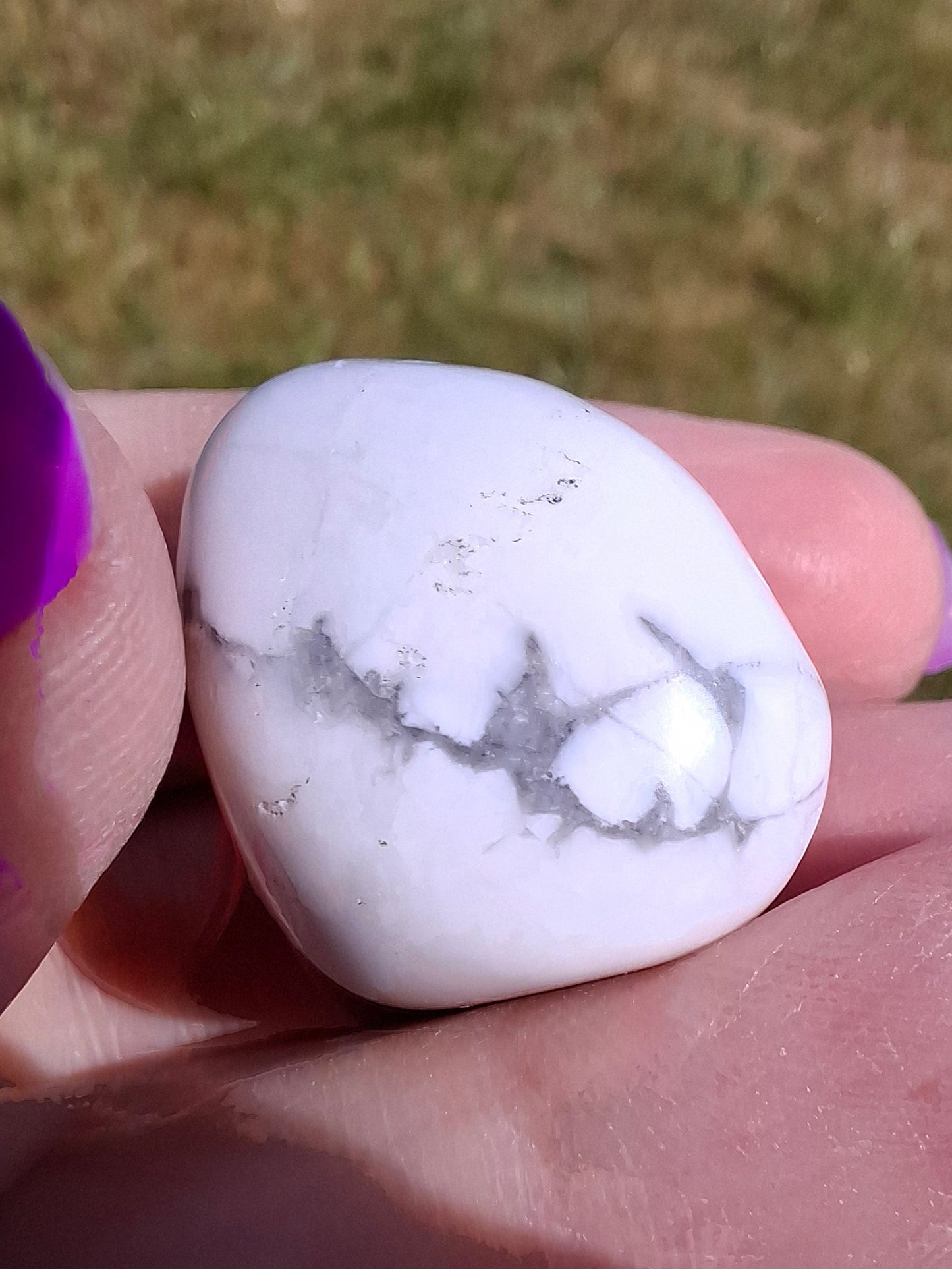 Howlite, Tumble Stone, Crystal (Ref: T42)