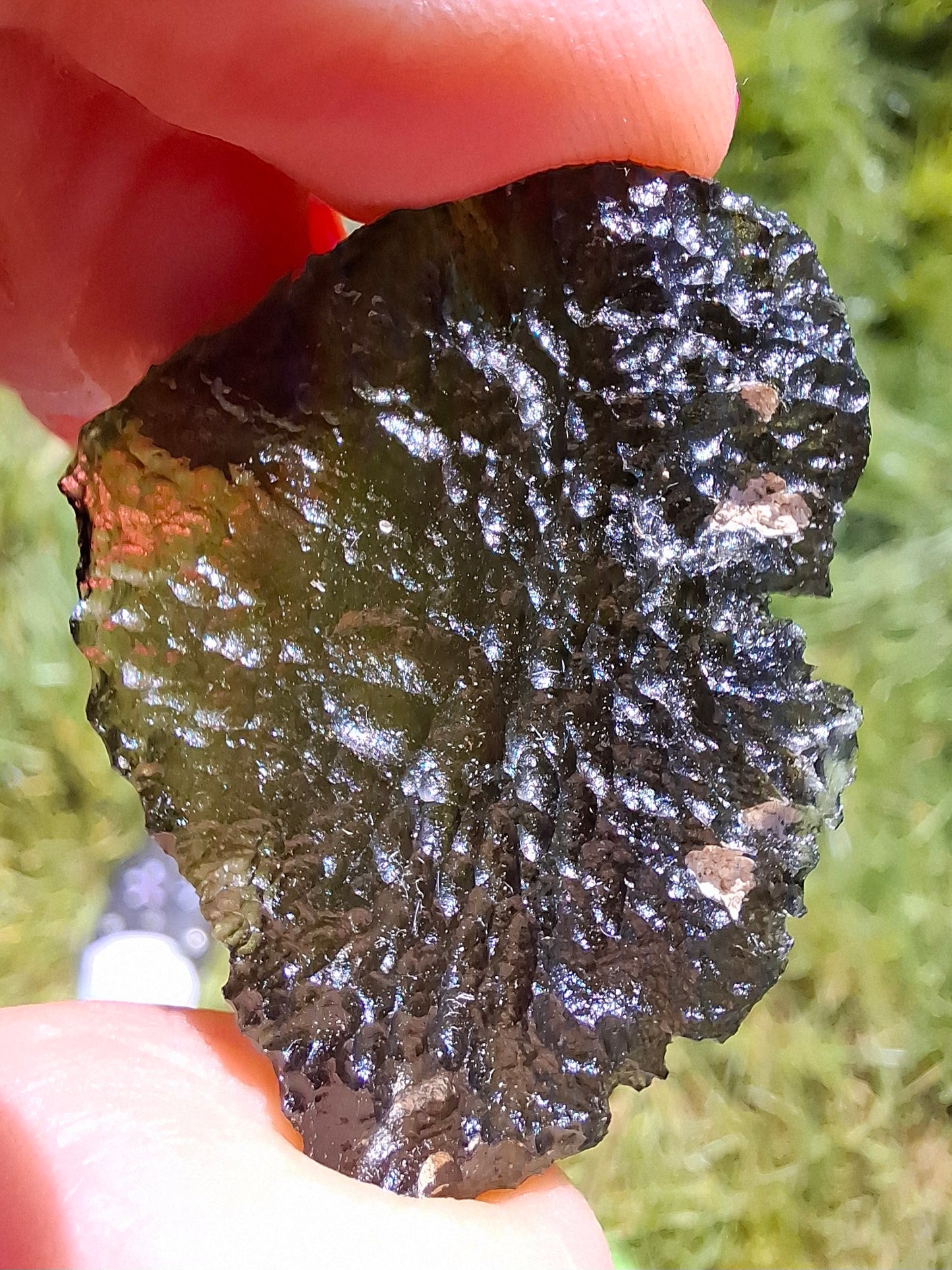 Moldavite Piece, CHLUM, 11.18g, Tektite (Ref: 1166)