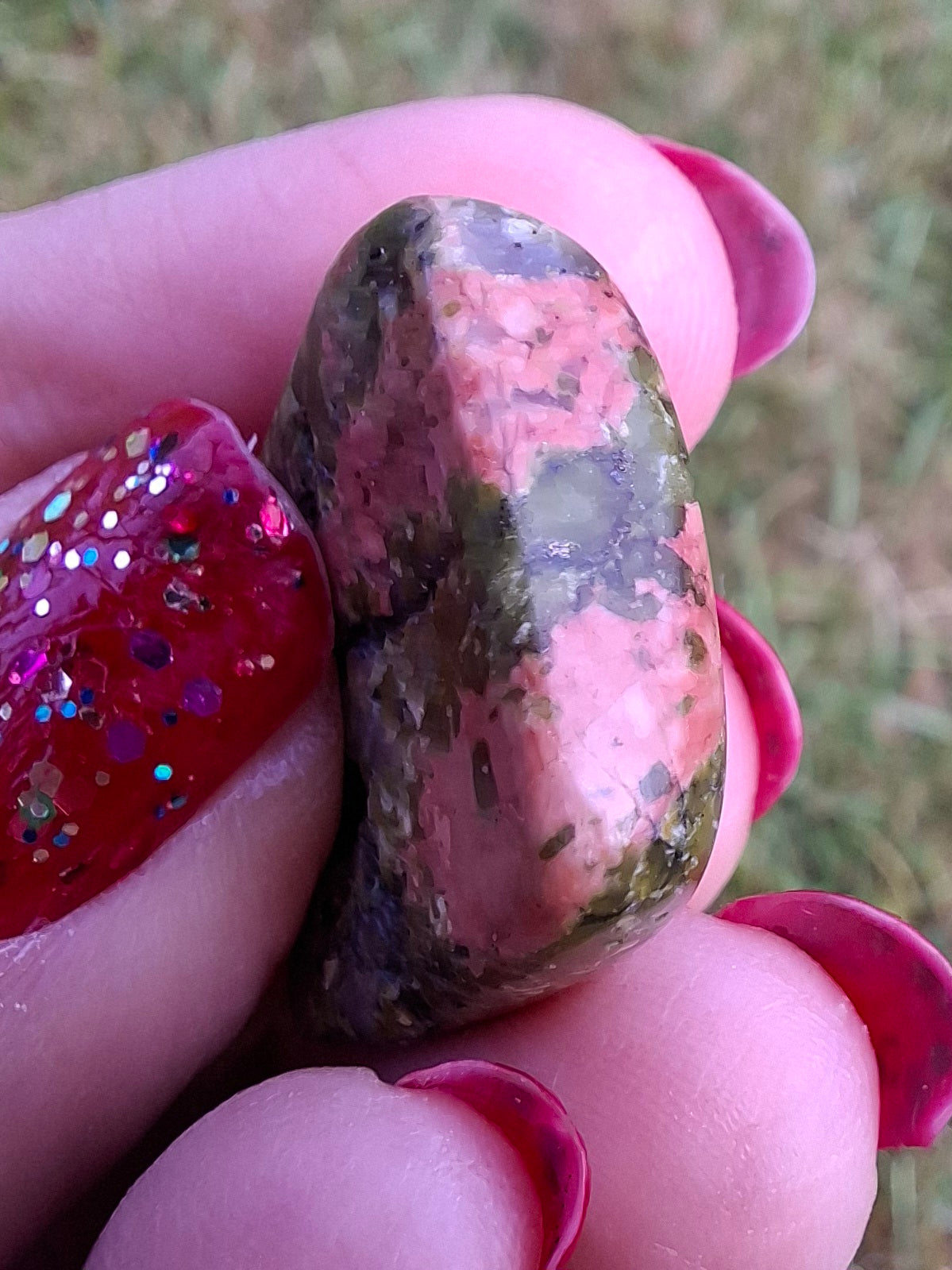 Unakite, Tumble Stone, Crystal (Ref: T182)