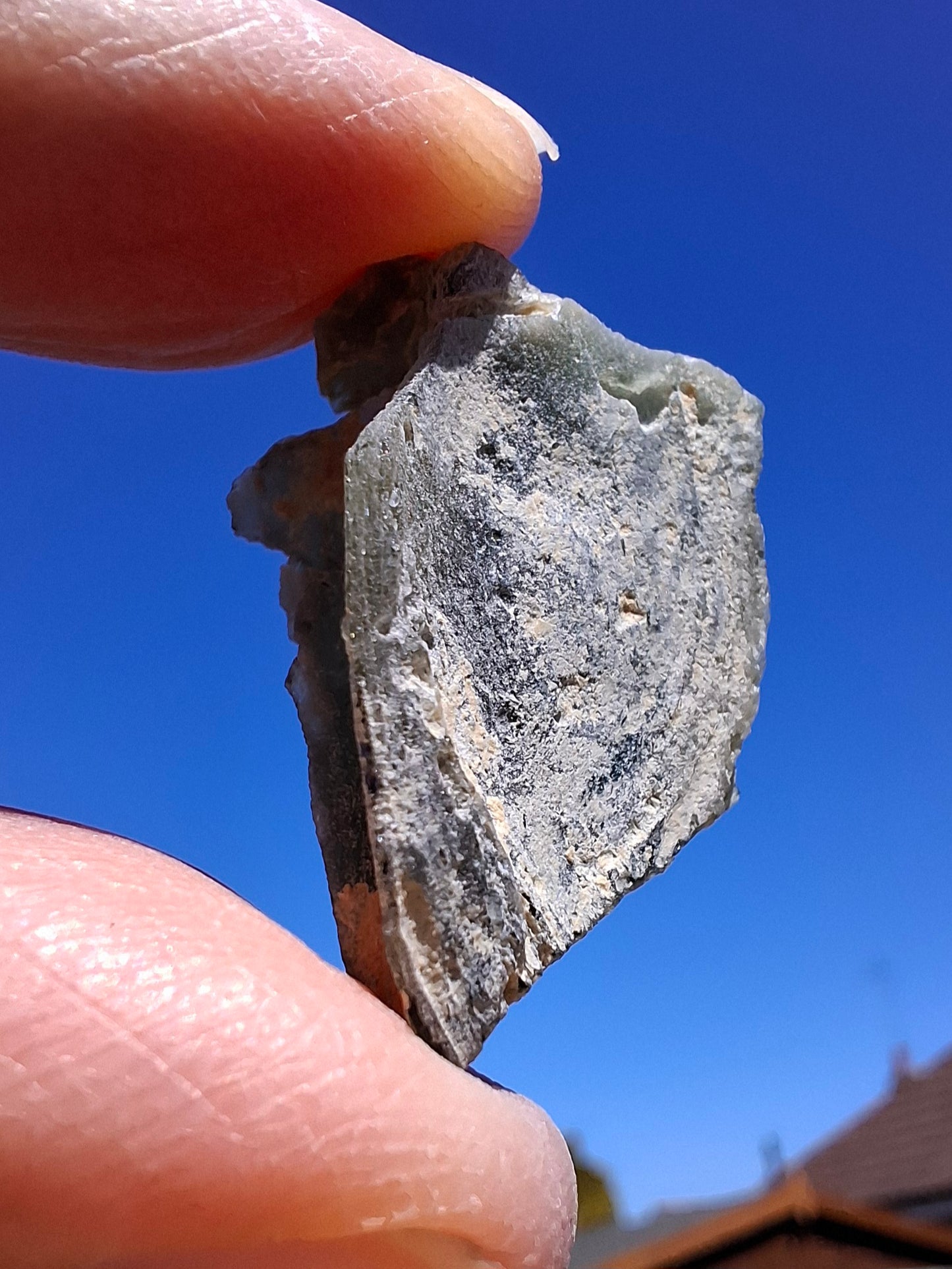 Moldavite Piece, SNOWFLAKE, FROSTED, BARTOCHOV, 3.47g, Tektite (Ref: 1368)