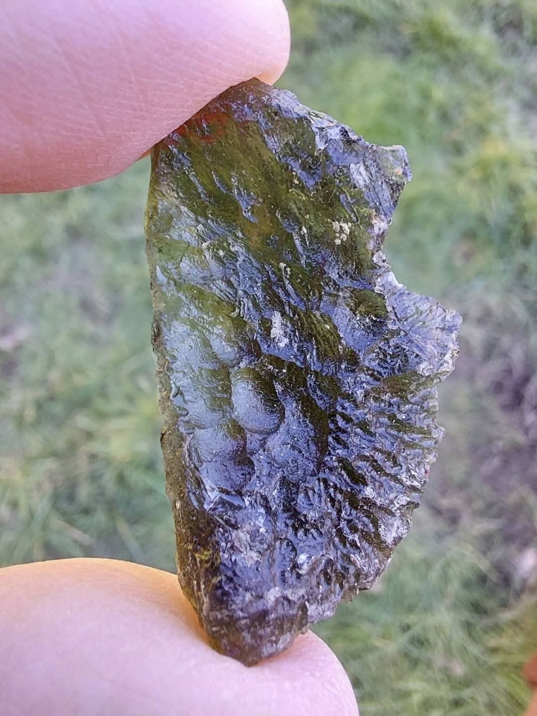Moldavite Piece, CHLUM, 7.54g, Tektite (Ref: 1048)