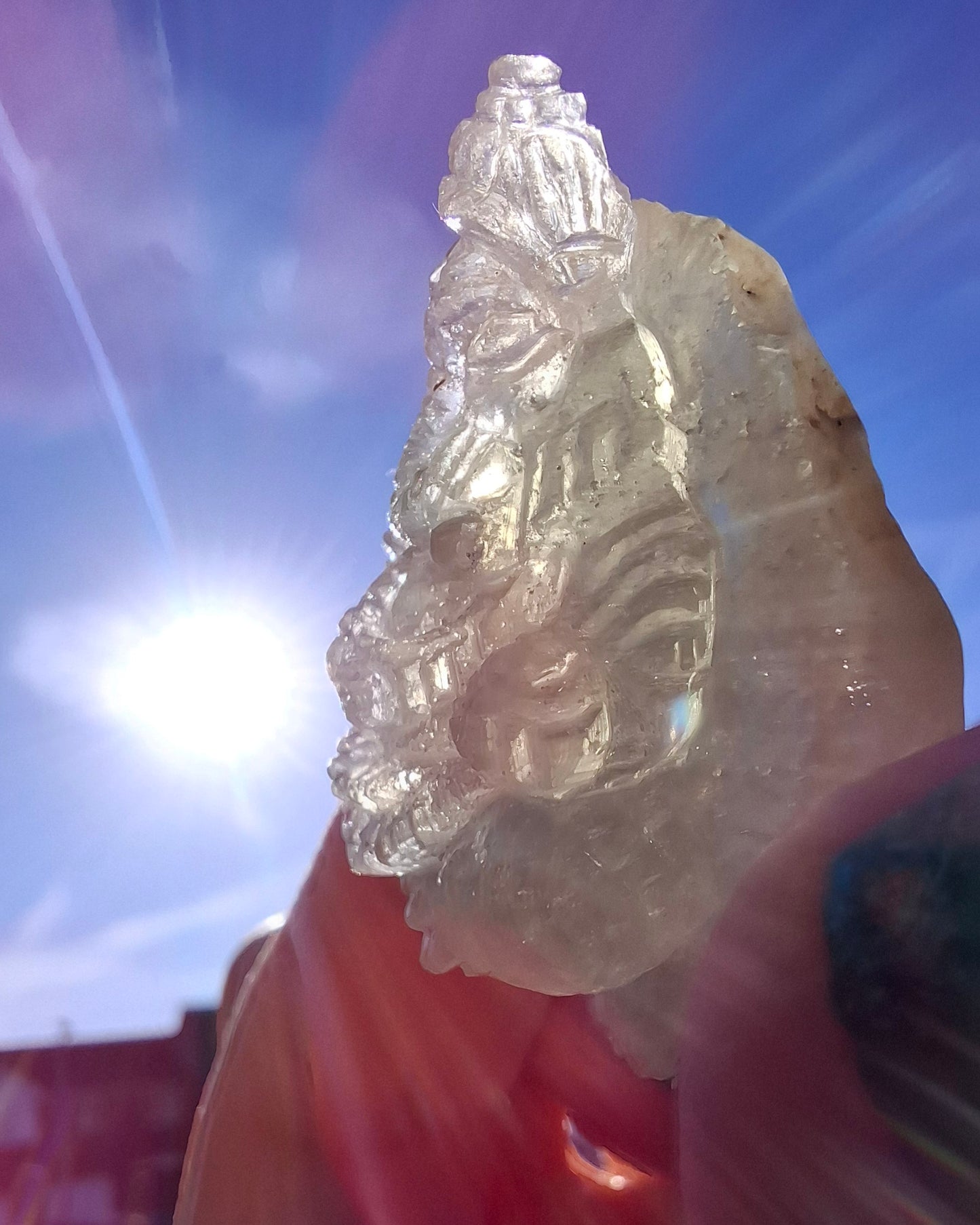 Libyan Desert Glass GANESHA carving, 20.76g, Tektite (Ref: Ganesha4)