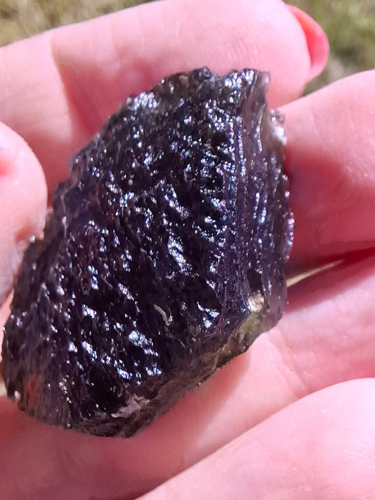 Moldavite Piece, CHLUM MAROUSKOVO POLE, 15.55g, Tektite (Ref: 1180)