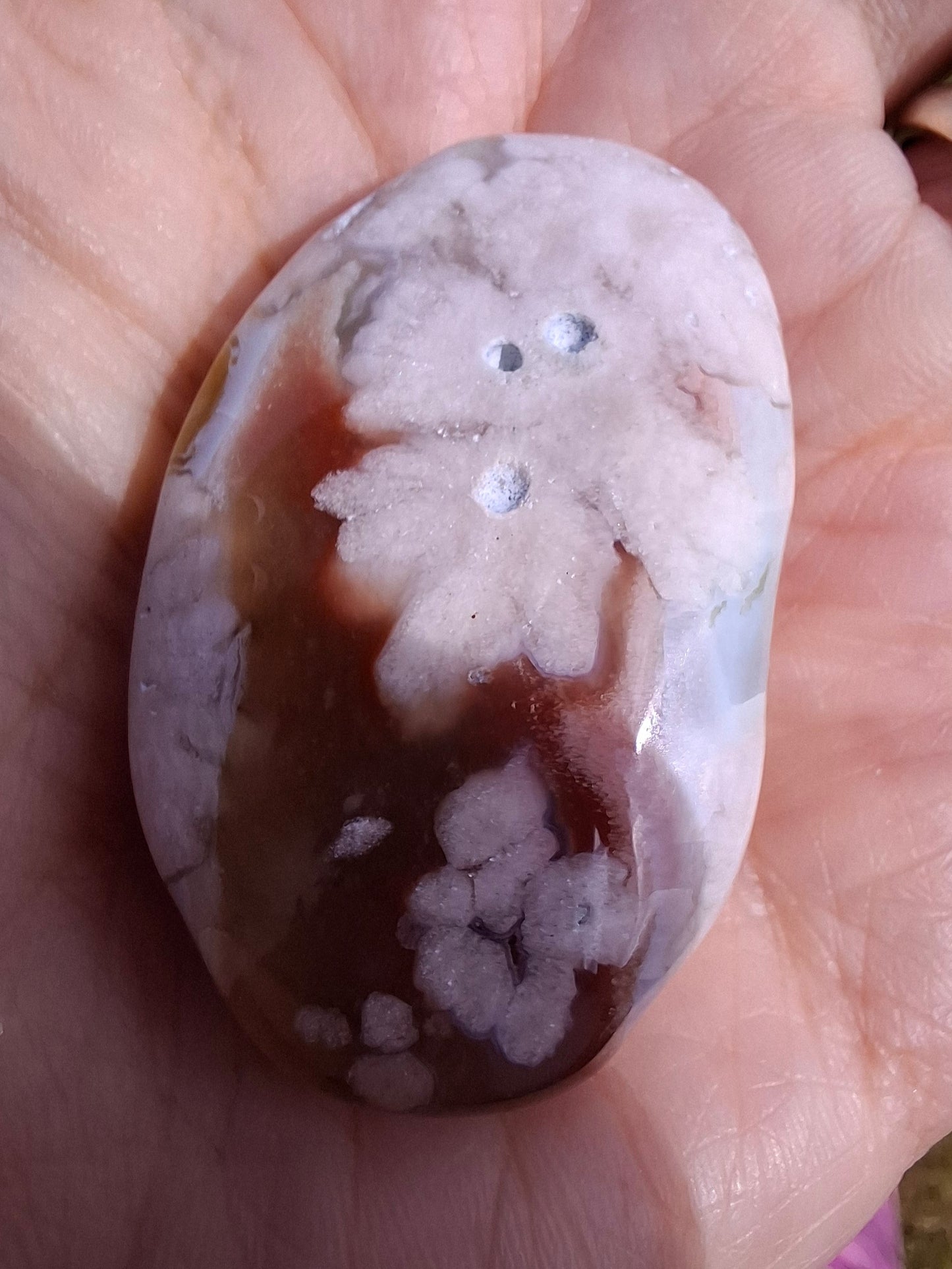 Flower Agate, Tumble Stone, Crystal (Ref: T69)
