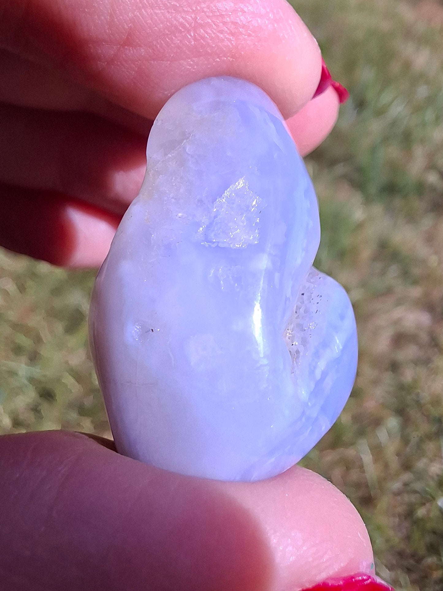 Blue Lace Agate, Tumble Stone, Crystal (Ref: T143)