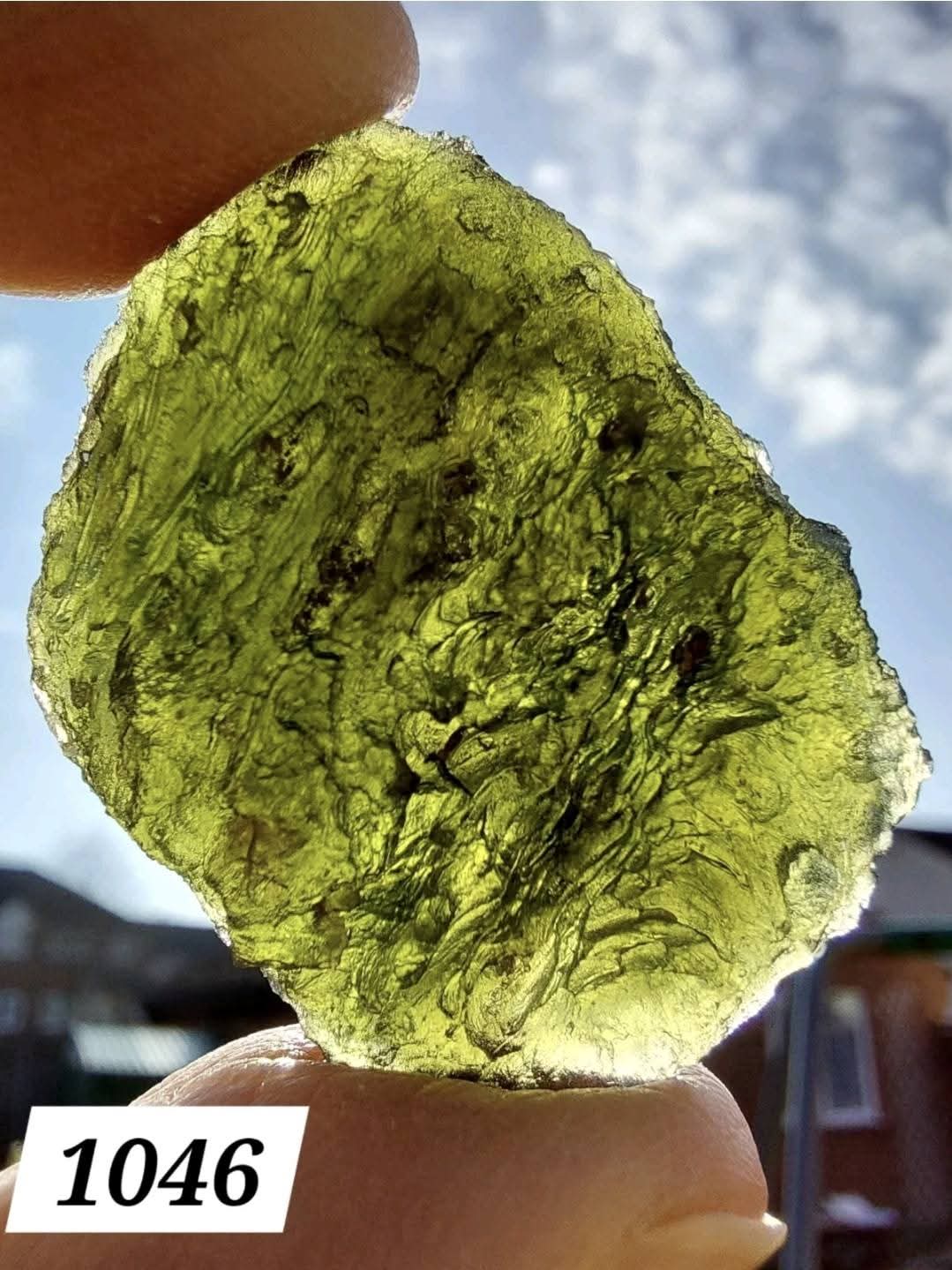 Moldavite Piece, CHLUM, 12.82g, Tektite (Ref: 1046)