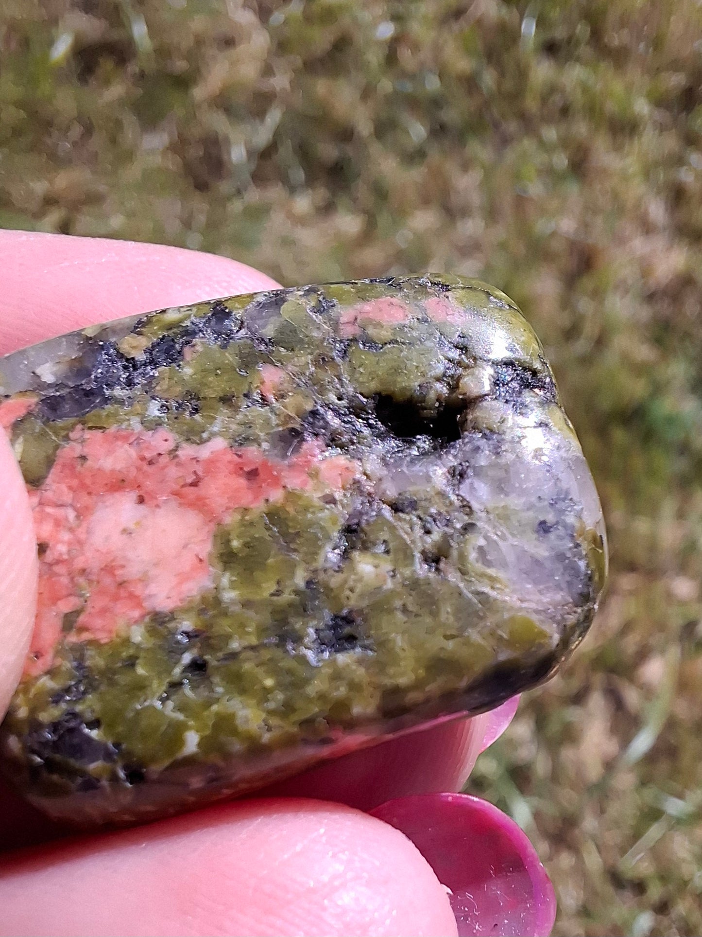 Unakite, Tumble Stone, Crystal (Ref: T182)