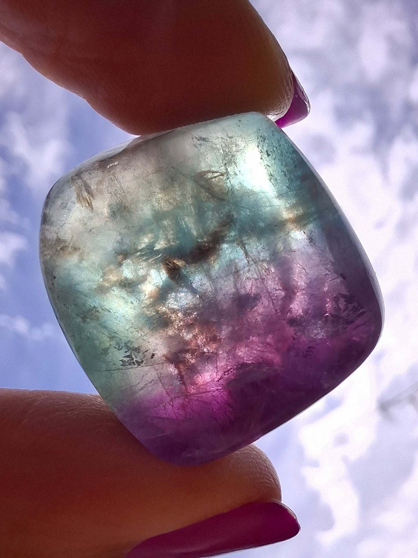 Fluorite, Tumble Stone, Crystal (Ref: T55)