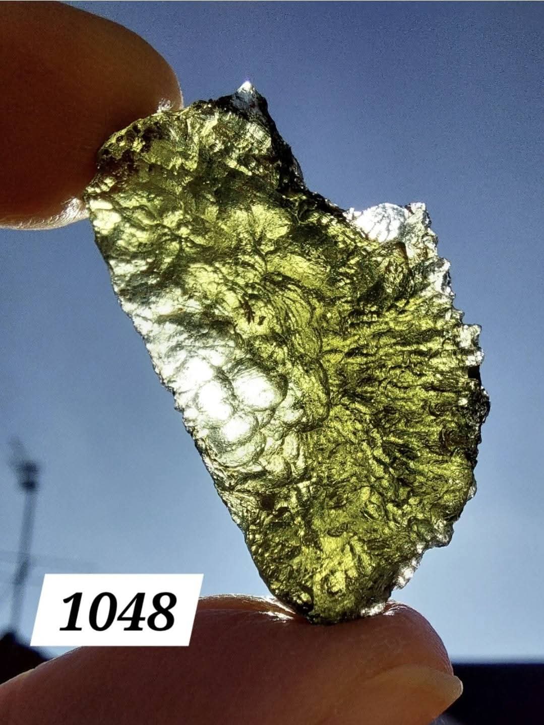 Moldavite Piece, CHLUM, 7.54g, Tektite (Ref: 1048)