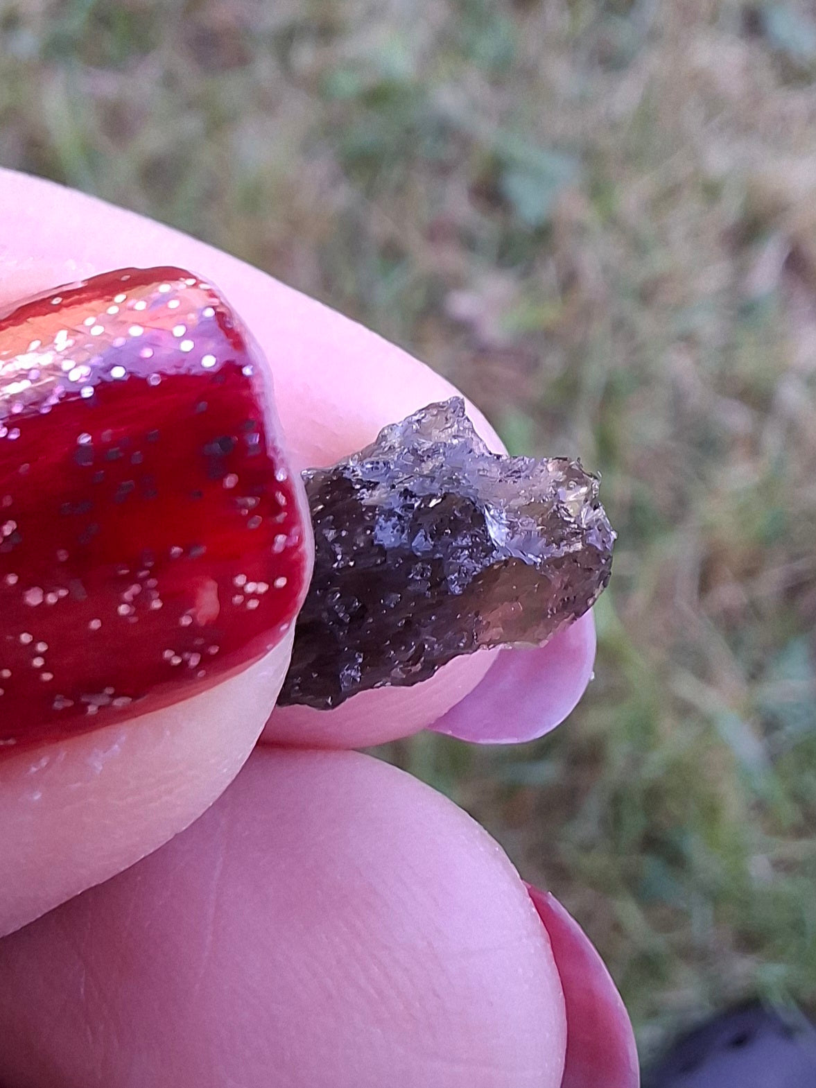 Moldavite Piece, 0.59g, Tektite (Ref: 1465)