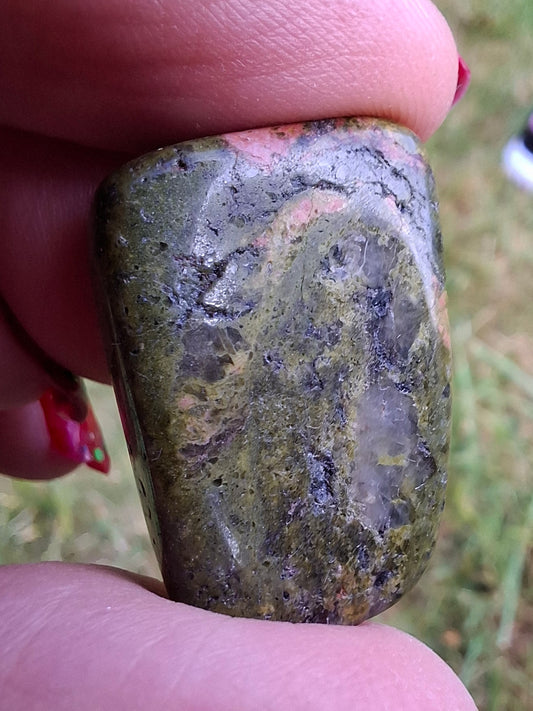 Unakite, Tumble Stone, Crystal (Ref: T184)