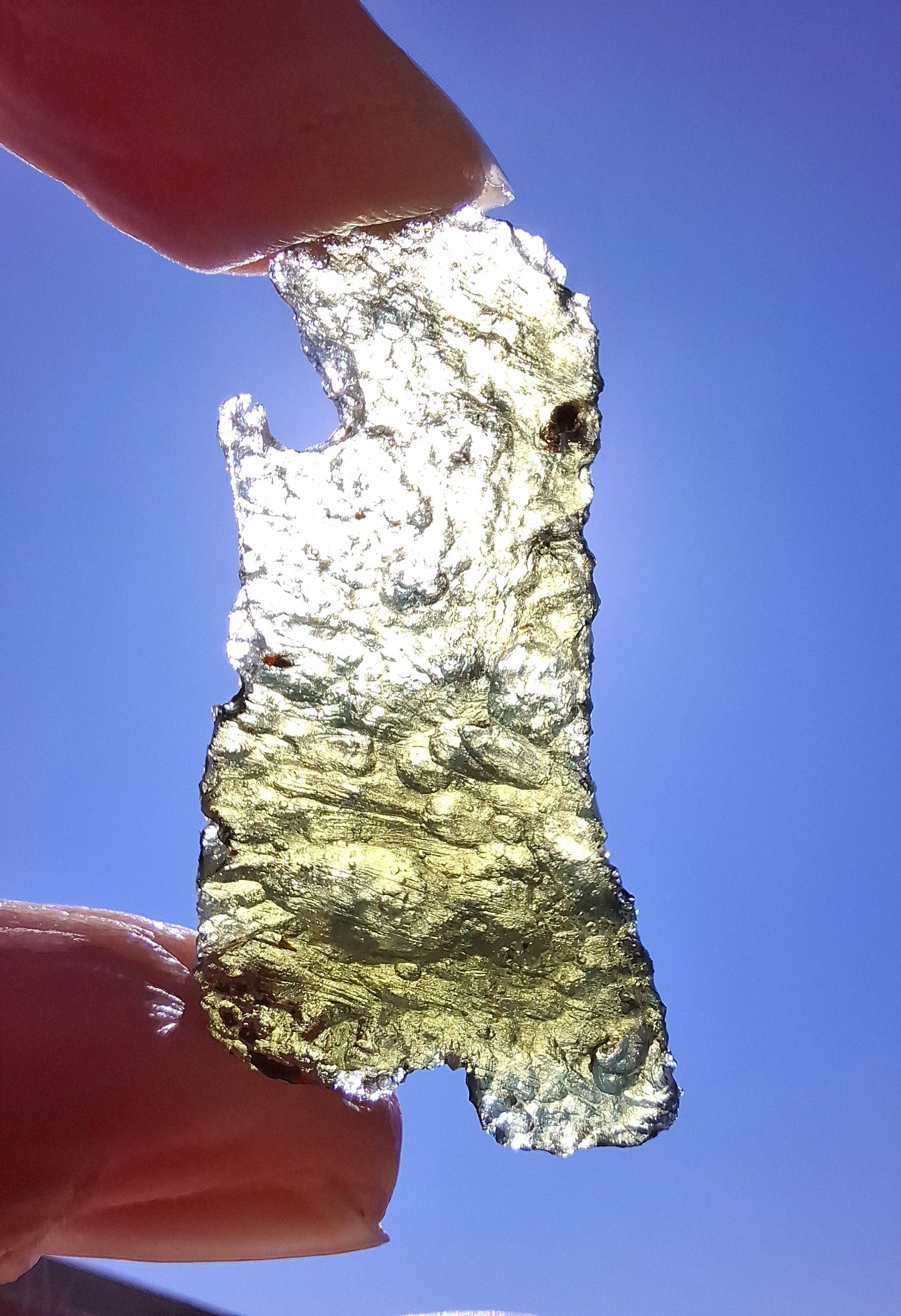Moldavite Piece, MALY CHLUM, 5.57g, Tektite (Ref: 747)