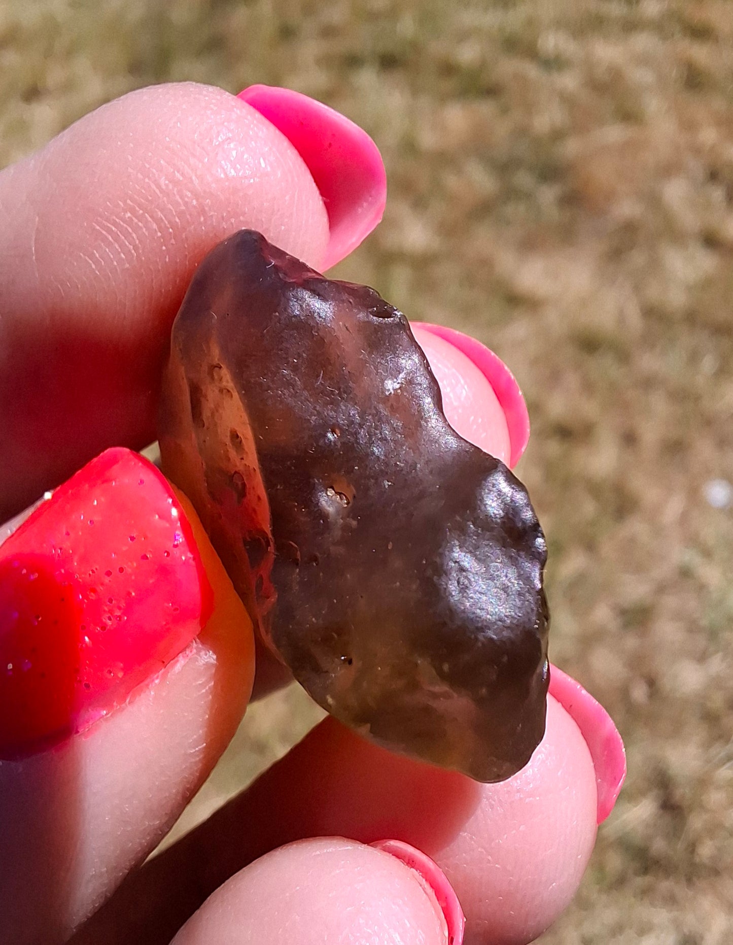 Libyan Desert Glass (darker) Piece, 4.84g, Tektite (Ref: L1360)