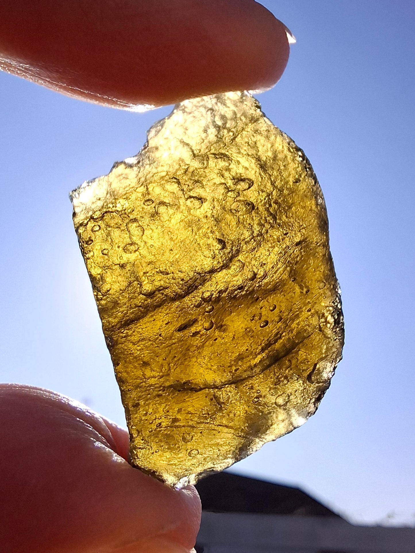 Moldavite Piece, JAKULE, 7.00g, Tektite (Ref: 1376)