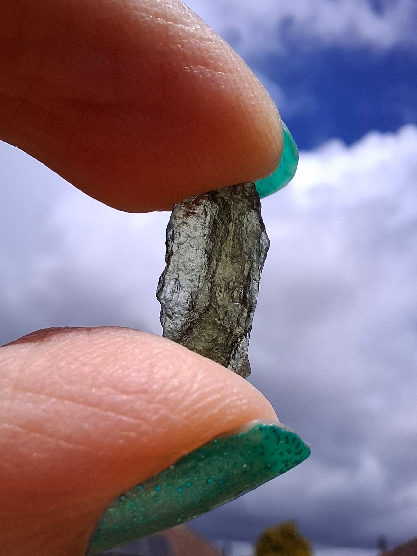 Moldavite Piece, 0.44g, Tektite (Ref: 1420)