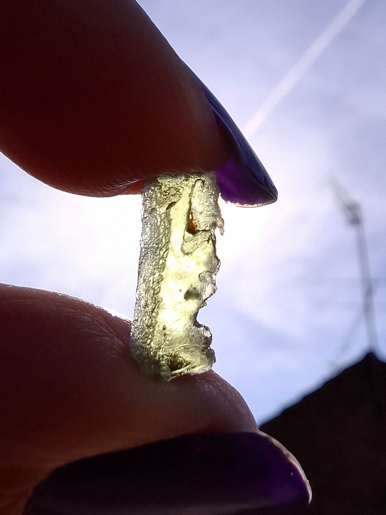 Moldavite Piece, 0.40g, Tektite (Ref: 1487)