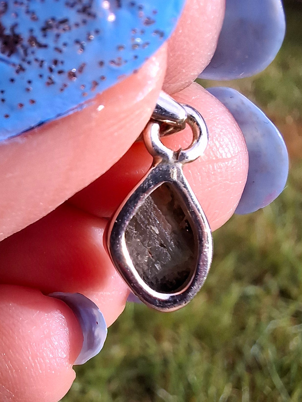 Moldavite Pendant, 925 Silver, Tektite (Ref: P60)