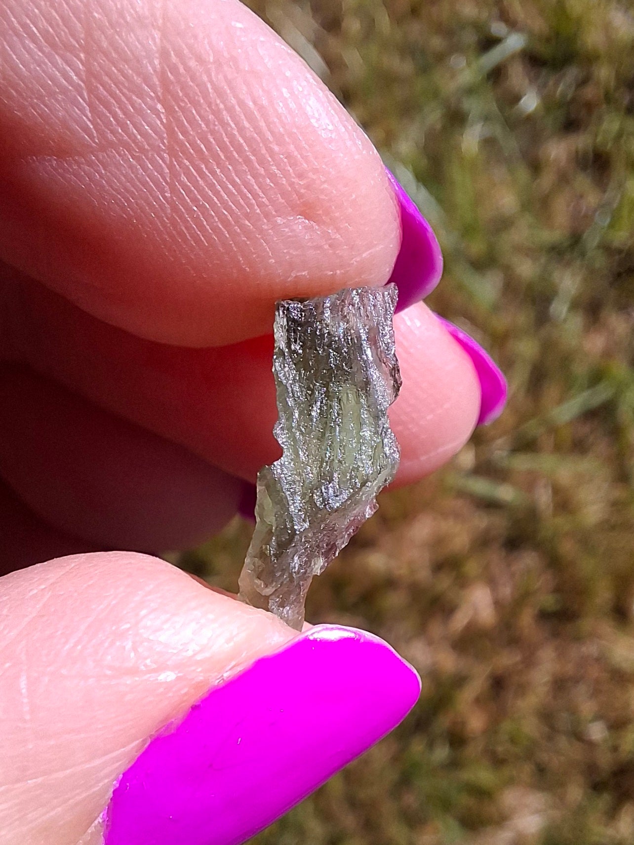 Moldavite Piece, 0.48g, Tektite (Ref: 1463)