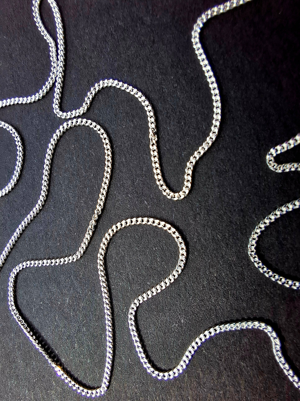 Curb Diamond cut, 0.9mm, 20 inch, 925 Silver CHAIN (Ref: chain-4)