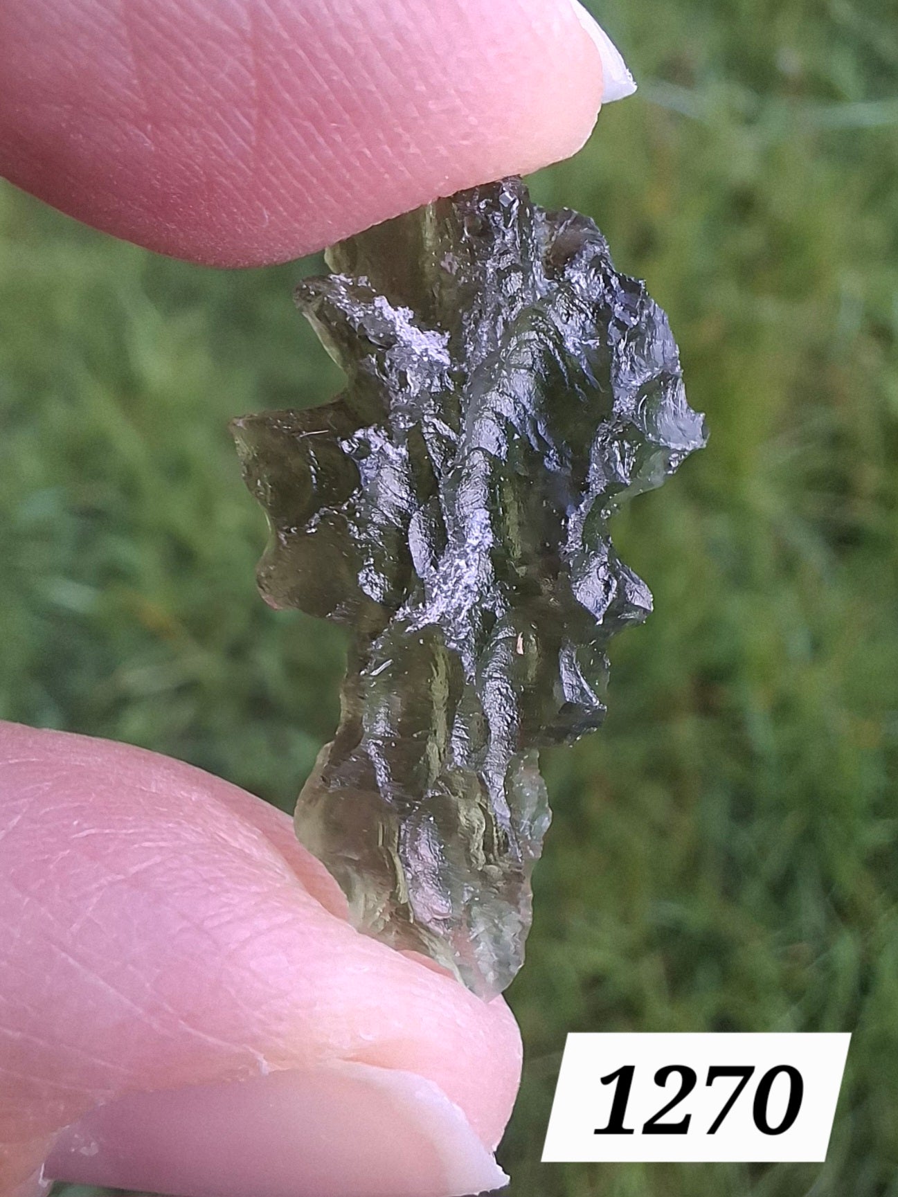 Moldavite Piece, JEZKOVNA BESEDNICE, 1.67g, Tektite (Ref: 1270)