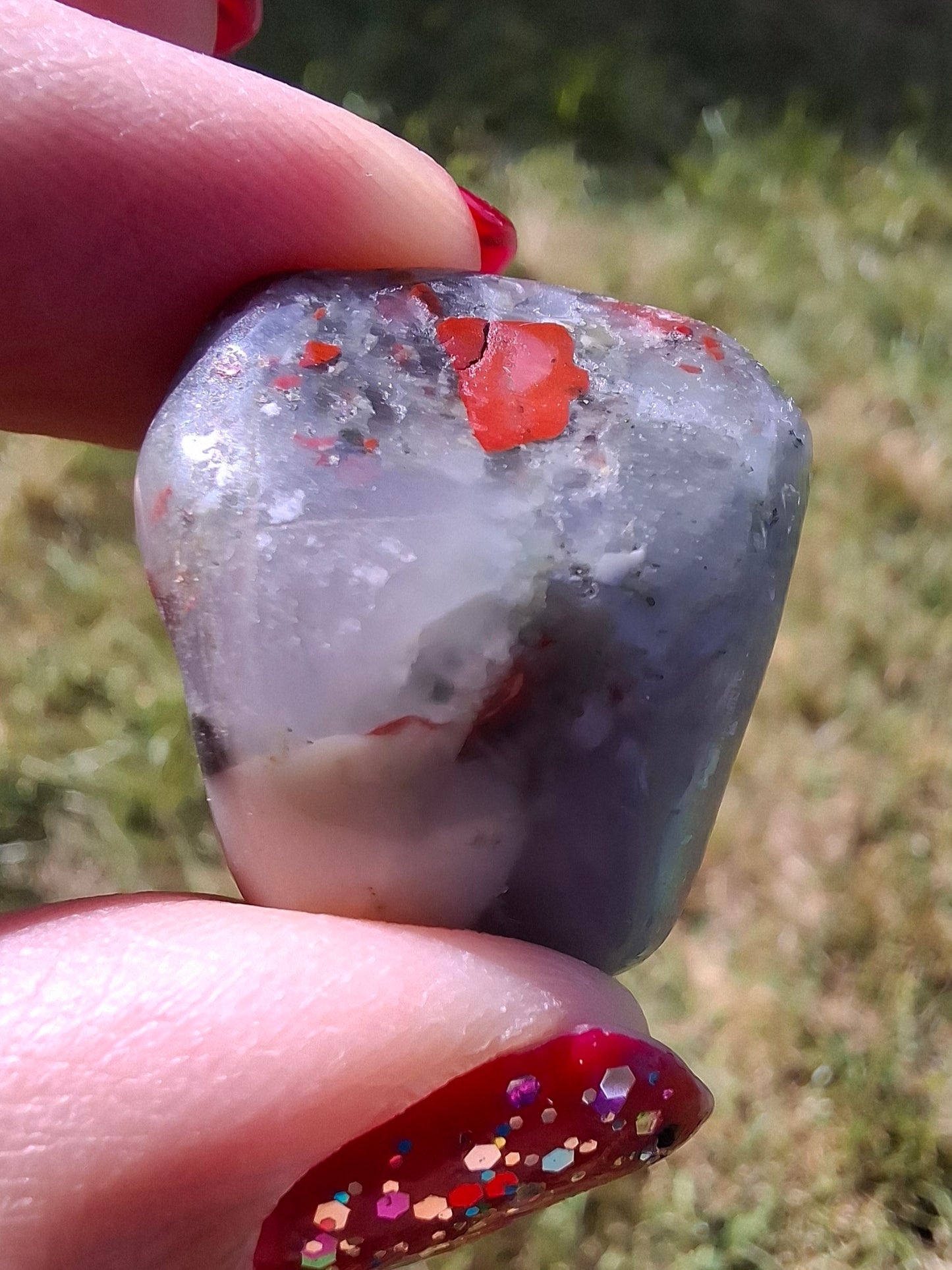 African Blood Stone, Tumble Stone, Crystal (Ref: T175)
