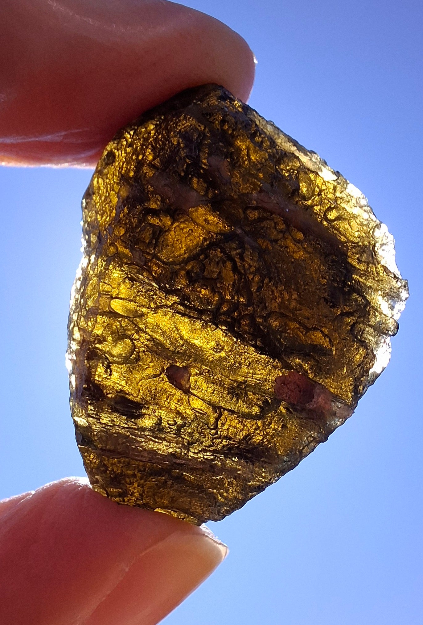 Moldavite Piece, JAKULE, 11.41g, Tektite (Ref: 1176)