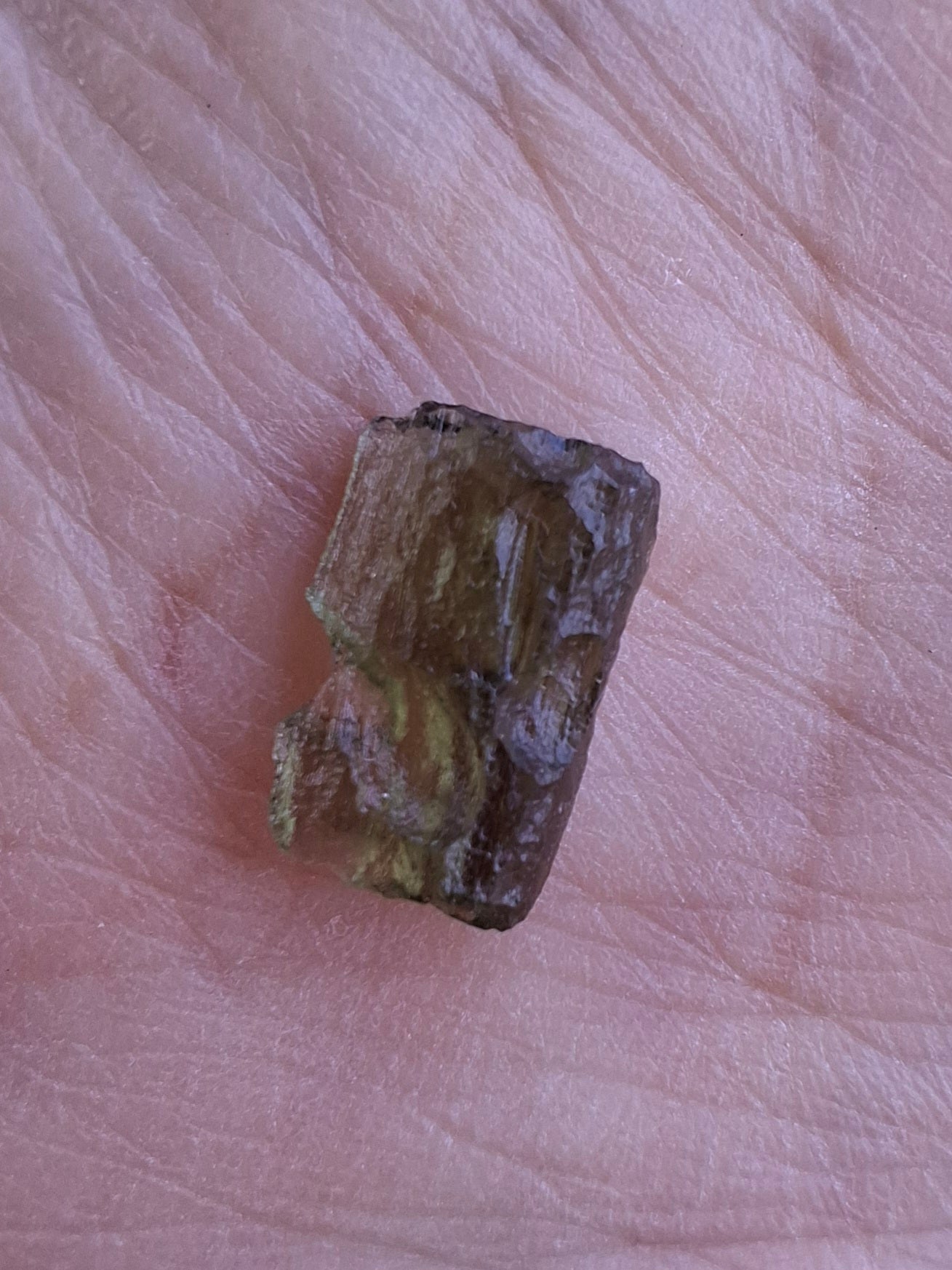 Moldavite small Piece, 0.42g, Tektite (Ref: 1386)