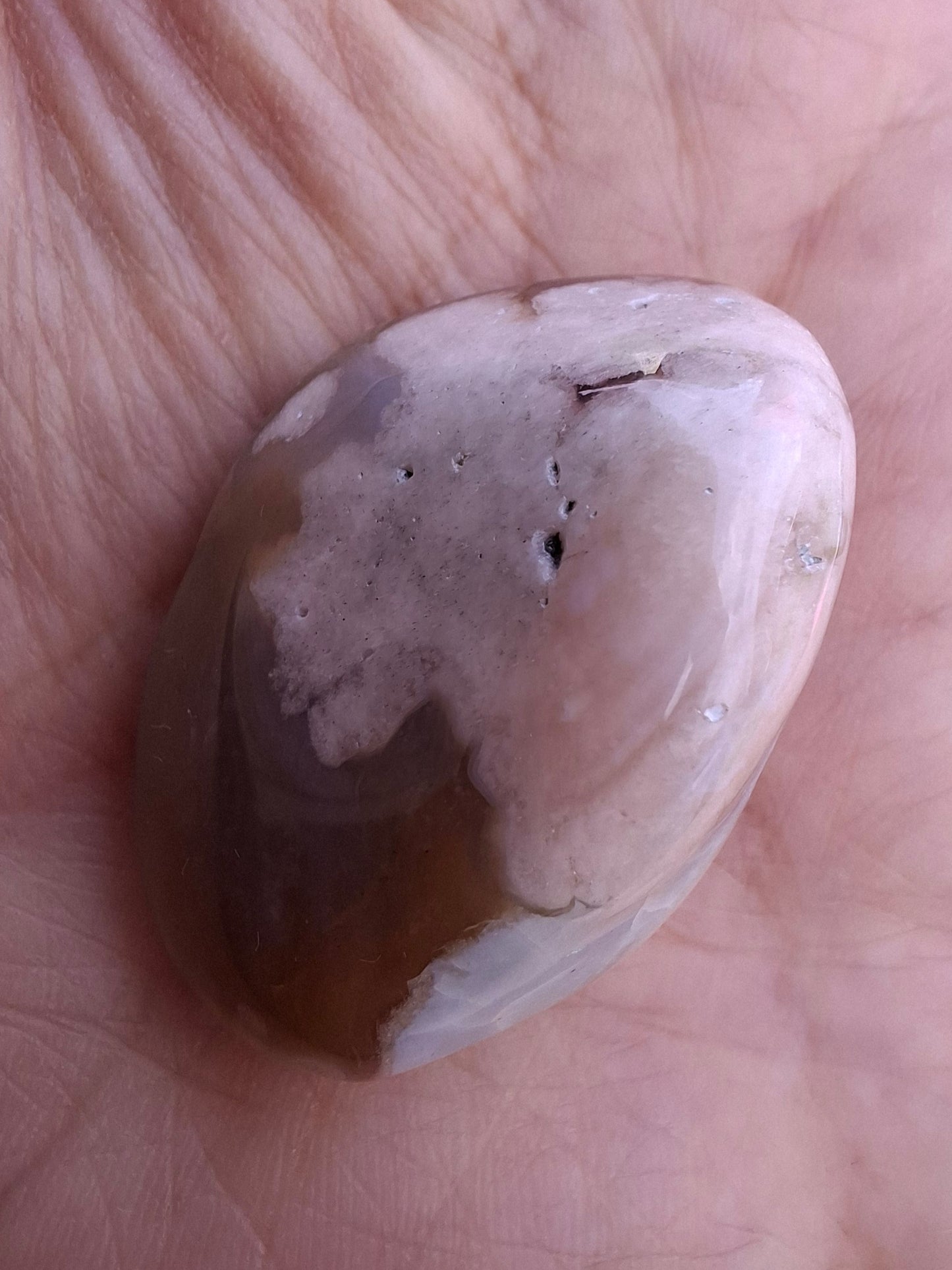 Flower Agate, Tumble Stone, Crystal (Ref: T75)