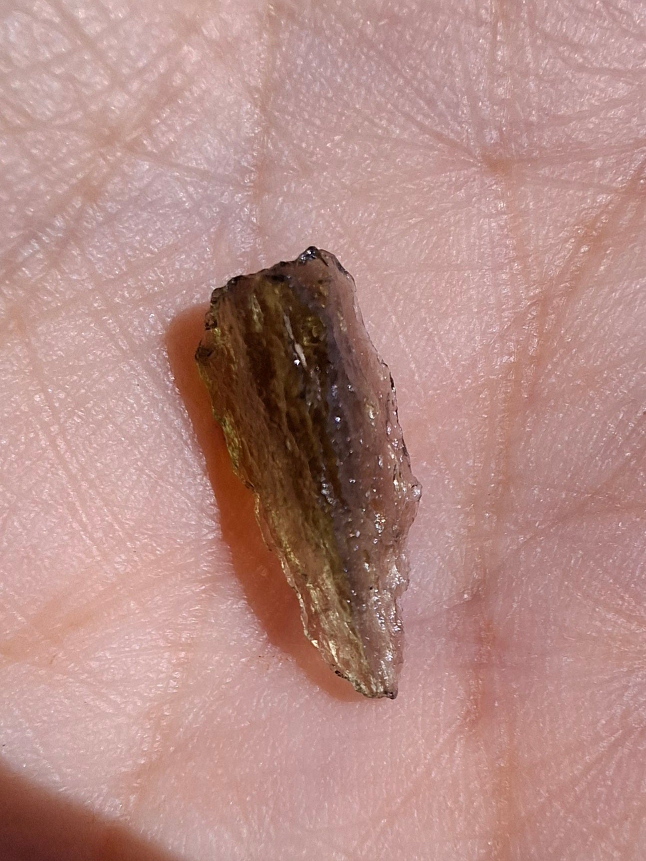 Moldavite small Piece, 0.34g, Tektite (Ref: 1421)