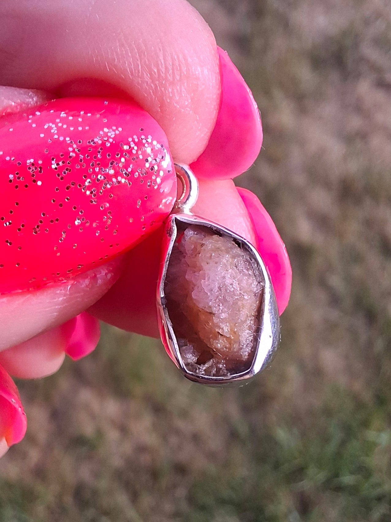 Pink Tourmaline Pendant, 925 Silver, Crystal (Ref: PT84)