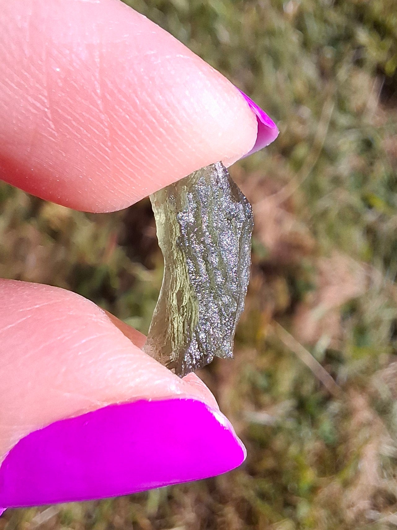 Moldavite Piece, 0.49g, Tektite (Ref: 1452)