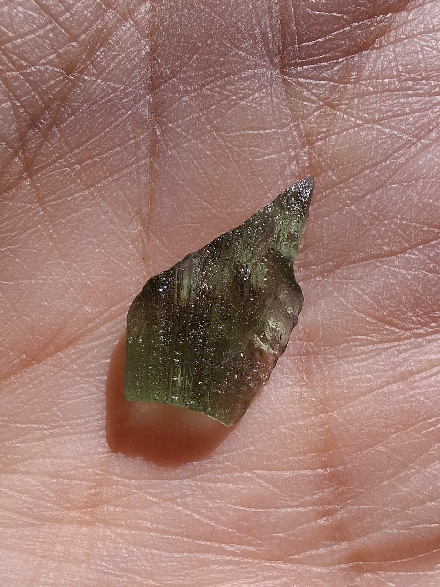 Moldavite Piece, 0.65g, Tektite (Ref: 1404)