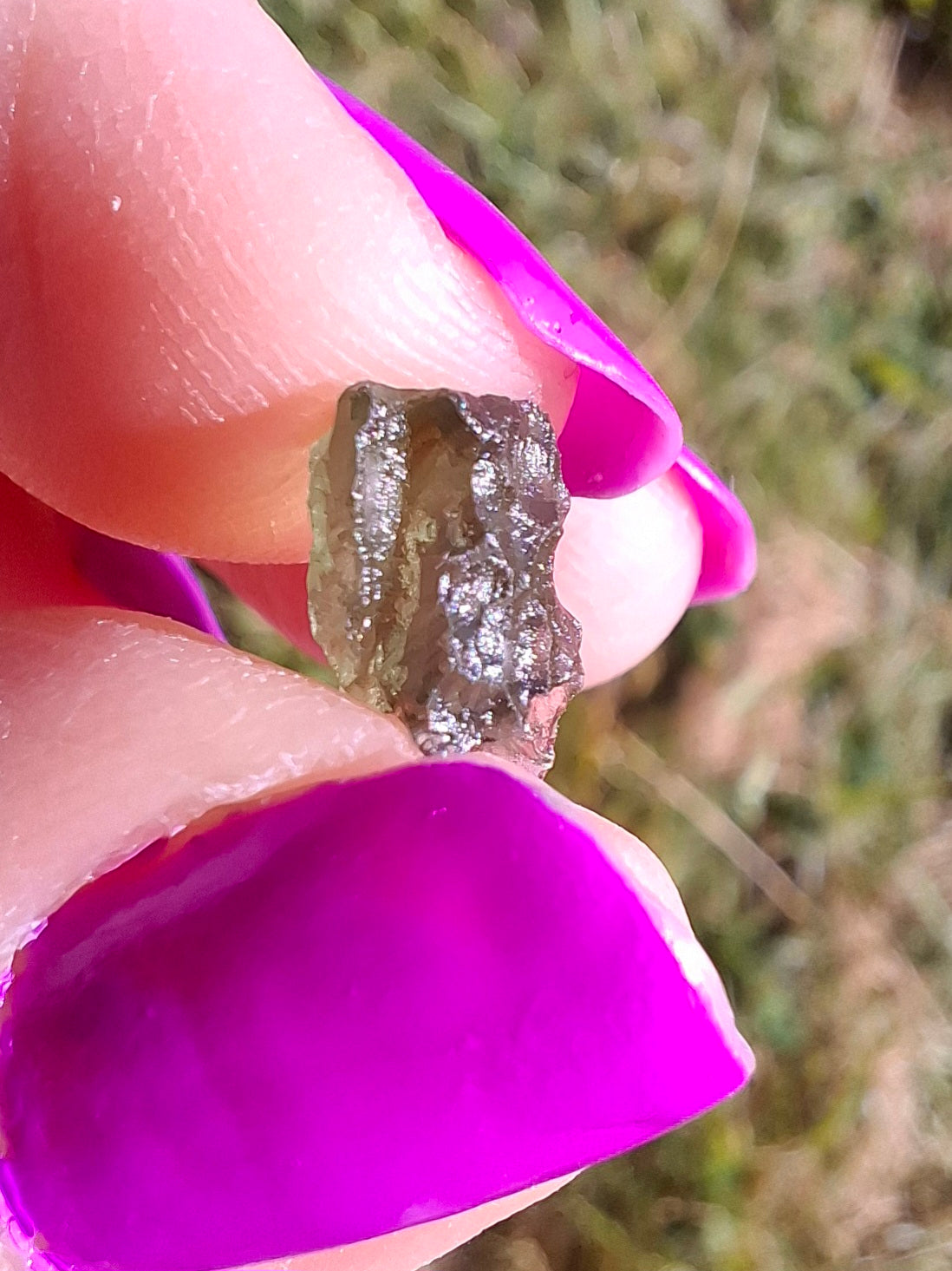 Moldavite small Piece, 0.40g, Tektite (Ref: 1458)
