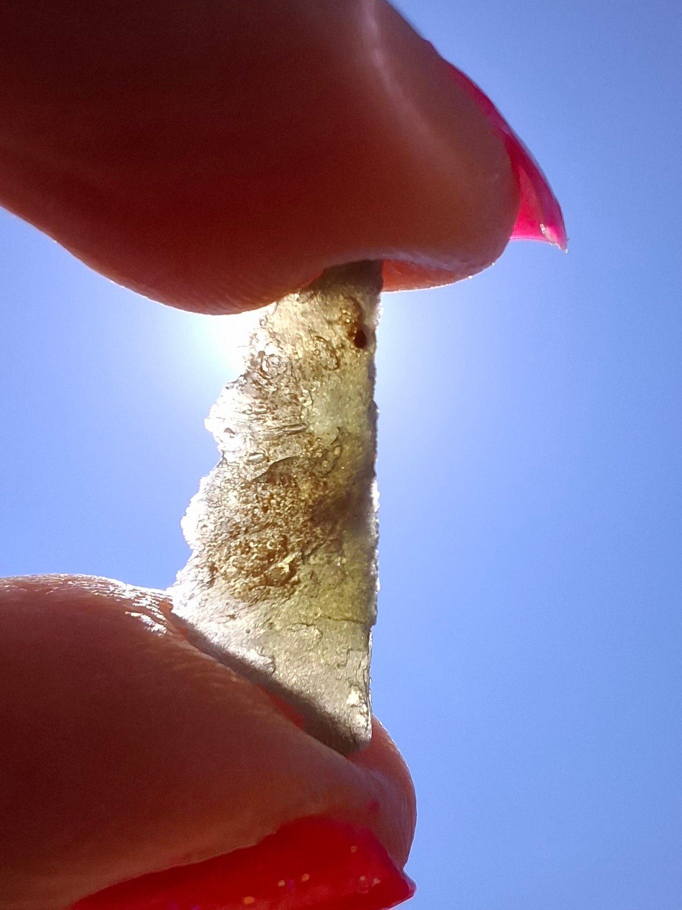 Moldavite Piece, SNOWFLAKE, FROSTED, BRUSNA, Tektite (Ref: 1491)