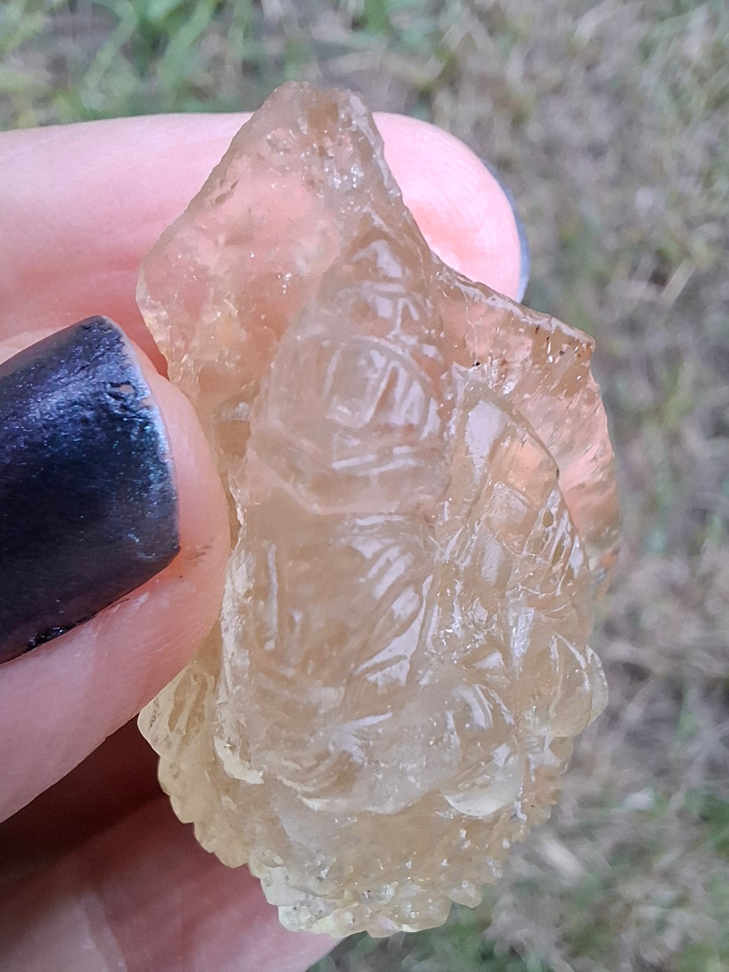 Libyan Desert Glass GANESHA carving, 18.39g, Tektite (Ref: Ganesha3)