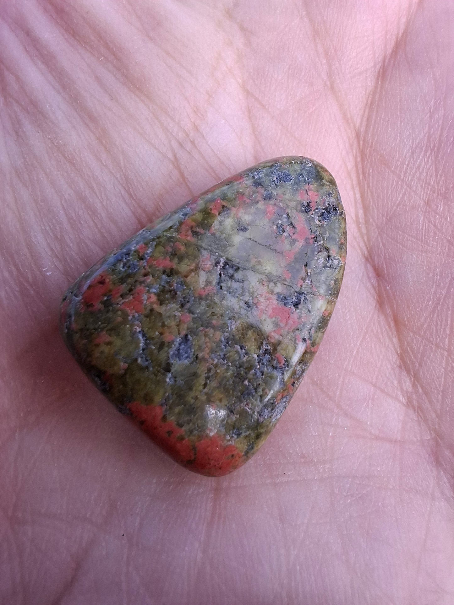 Unakite, Tumble Stone, Crystal (Ref: T180)