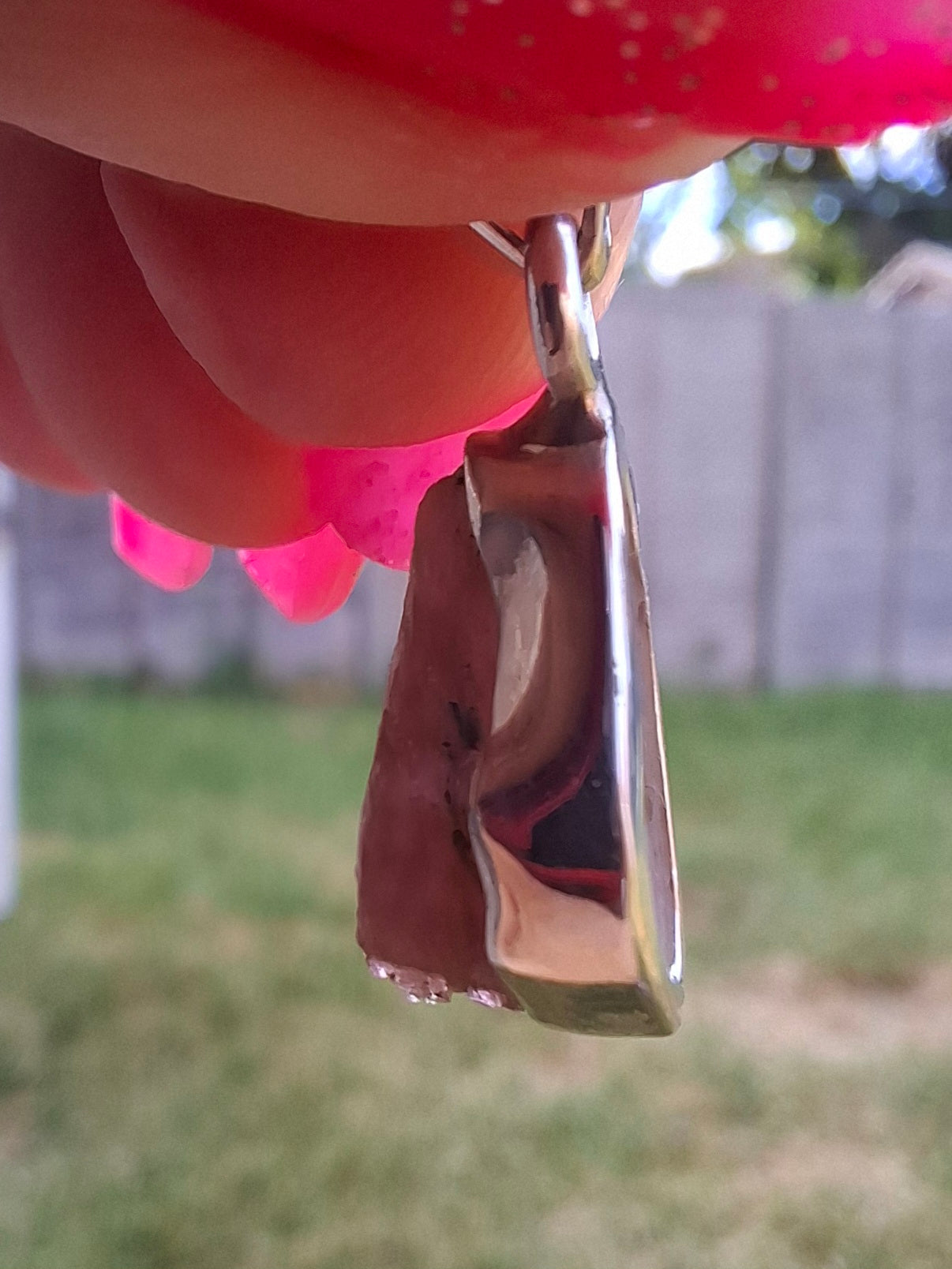 Pink Tourmaline Pendant, 925 Silver, Crystal (Ref: PT95)