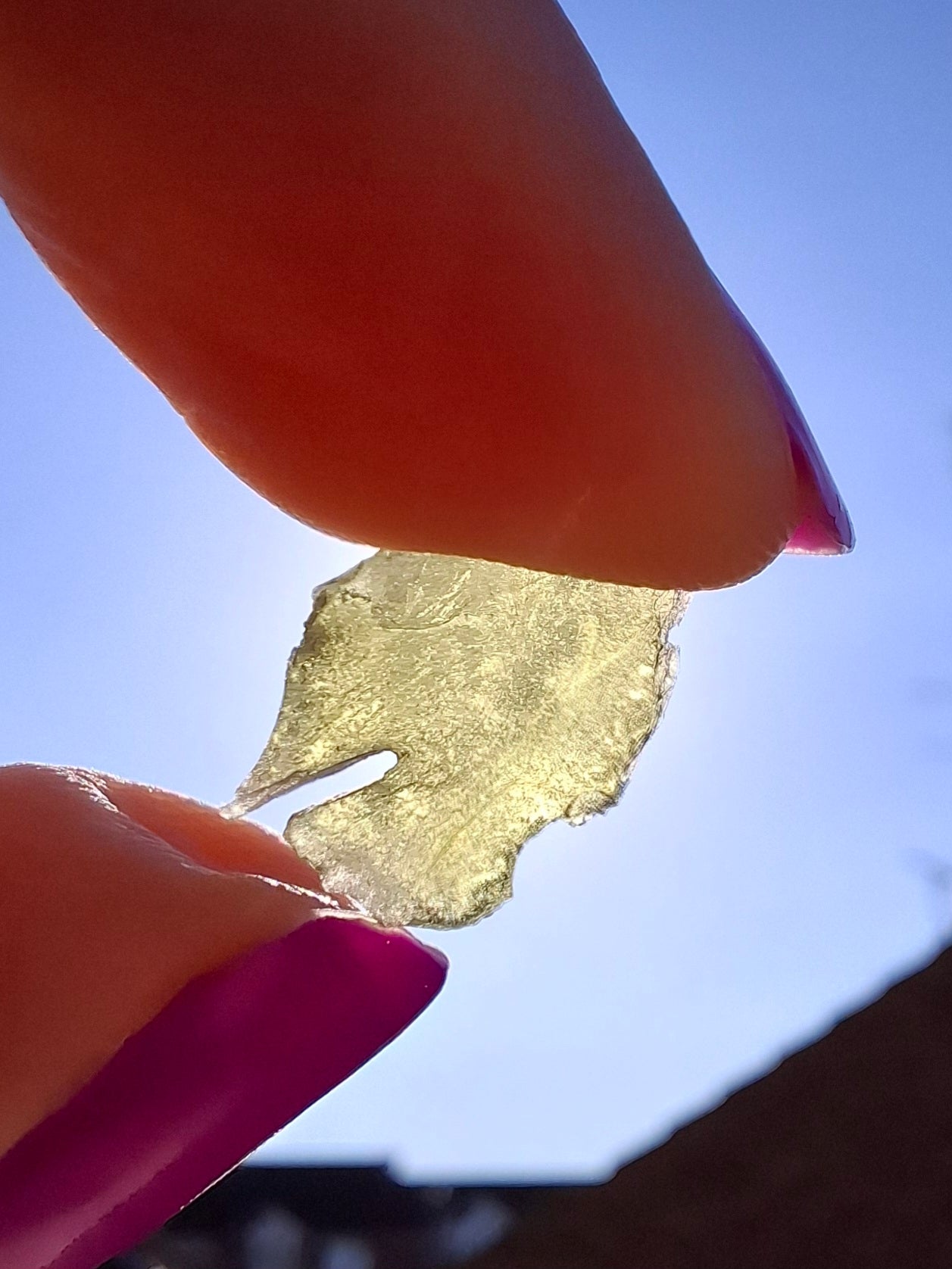 Moldavite Piece, 0.87g, Tektite (Ref: 1453)