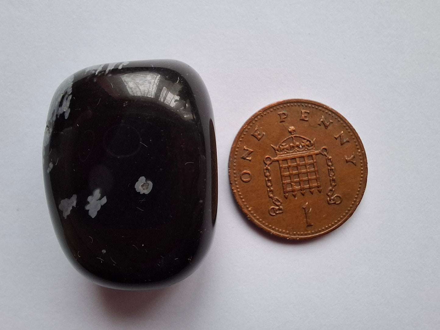 Snowflake Obsidian, Tumble Stone, Crystal (Ref: T100)