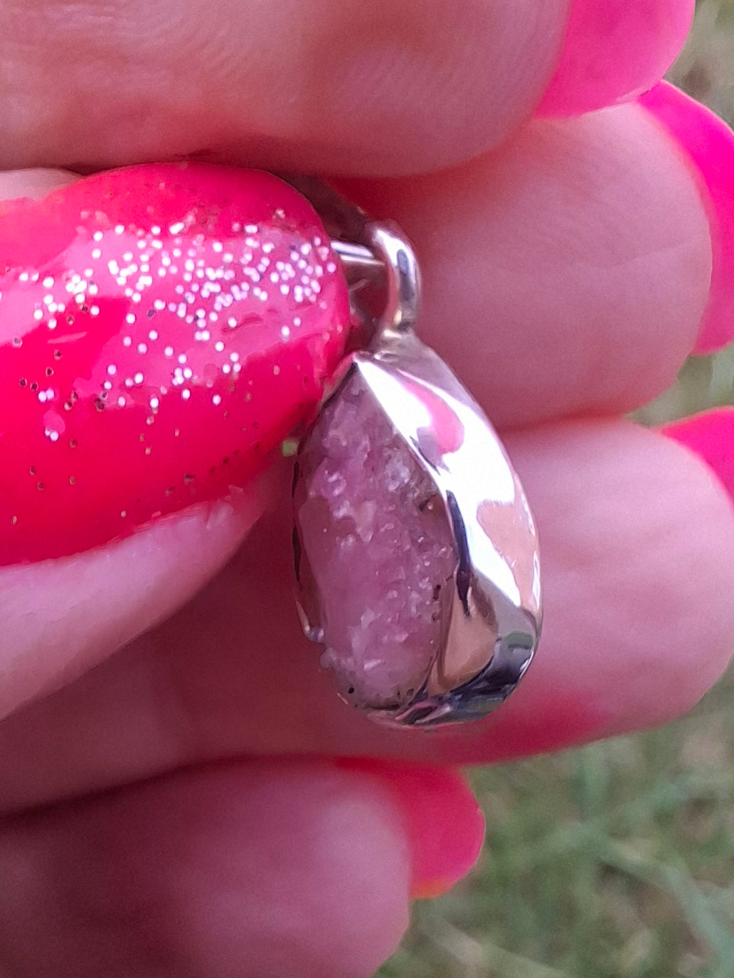Pink Tourmaline Pendant, 925 Silver, Crystal (Ref: PT30)