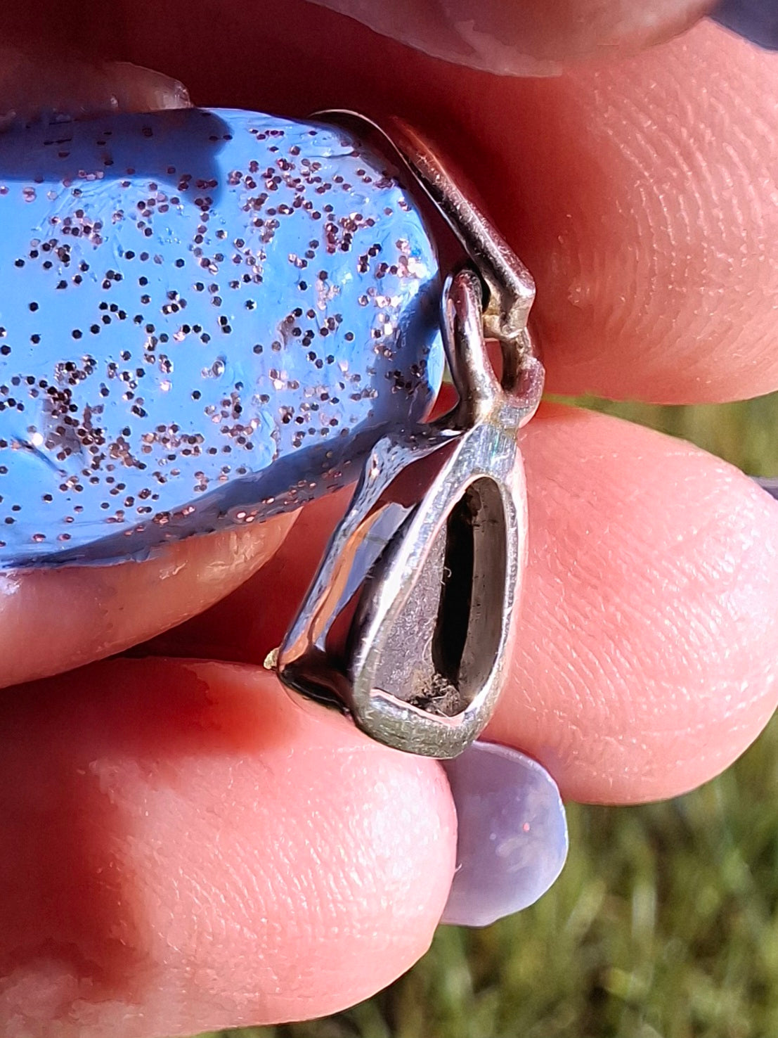 Moldavite Pendant, 925 Silver, Tektite (Ref: P55)