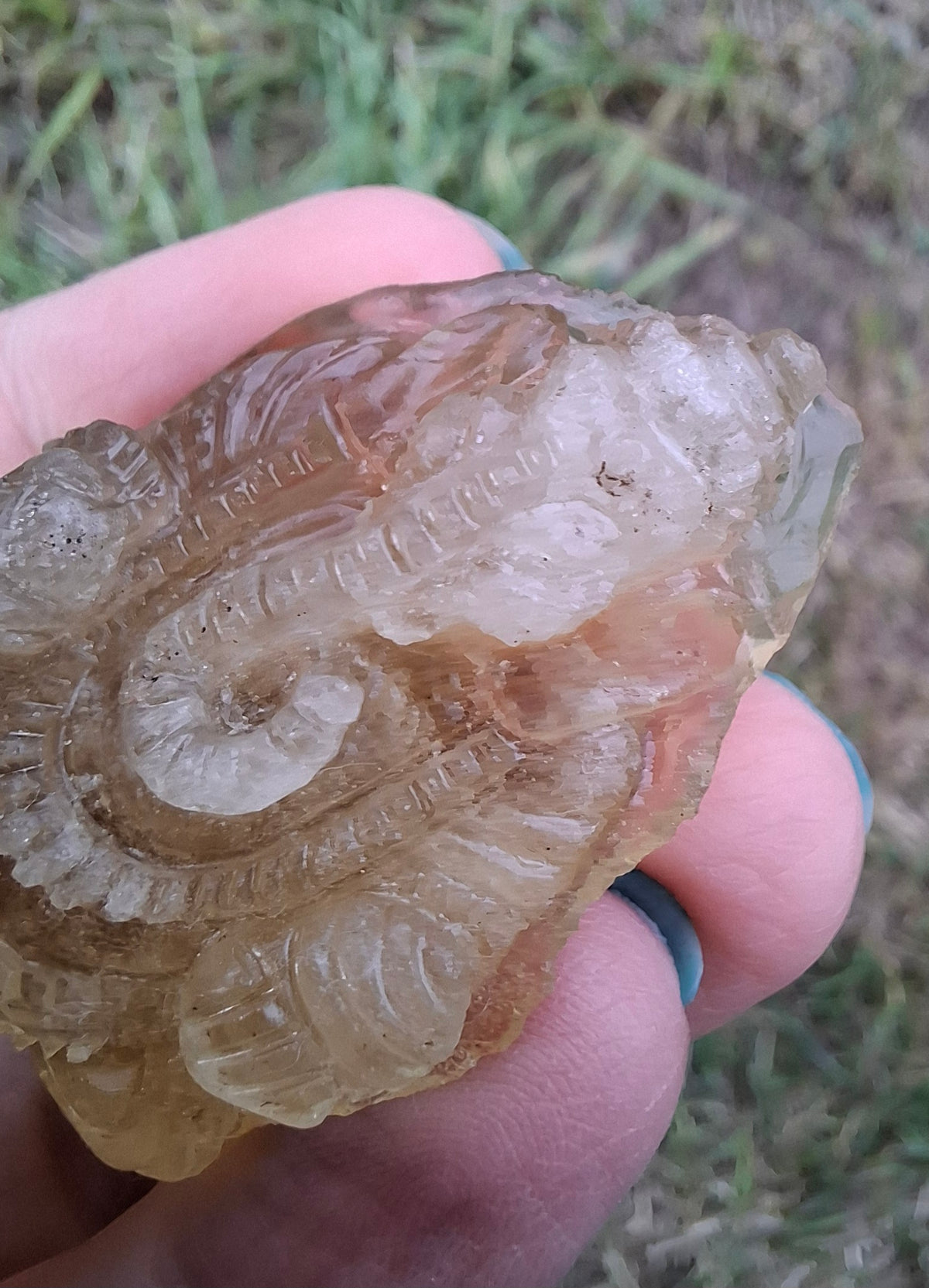 Libyan Desert Glass carving, GANESHA, 26.47g, Tektite (Ref: Ganesha1)