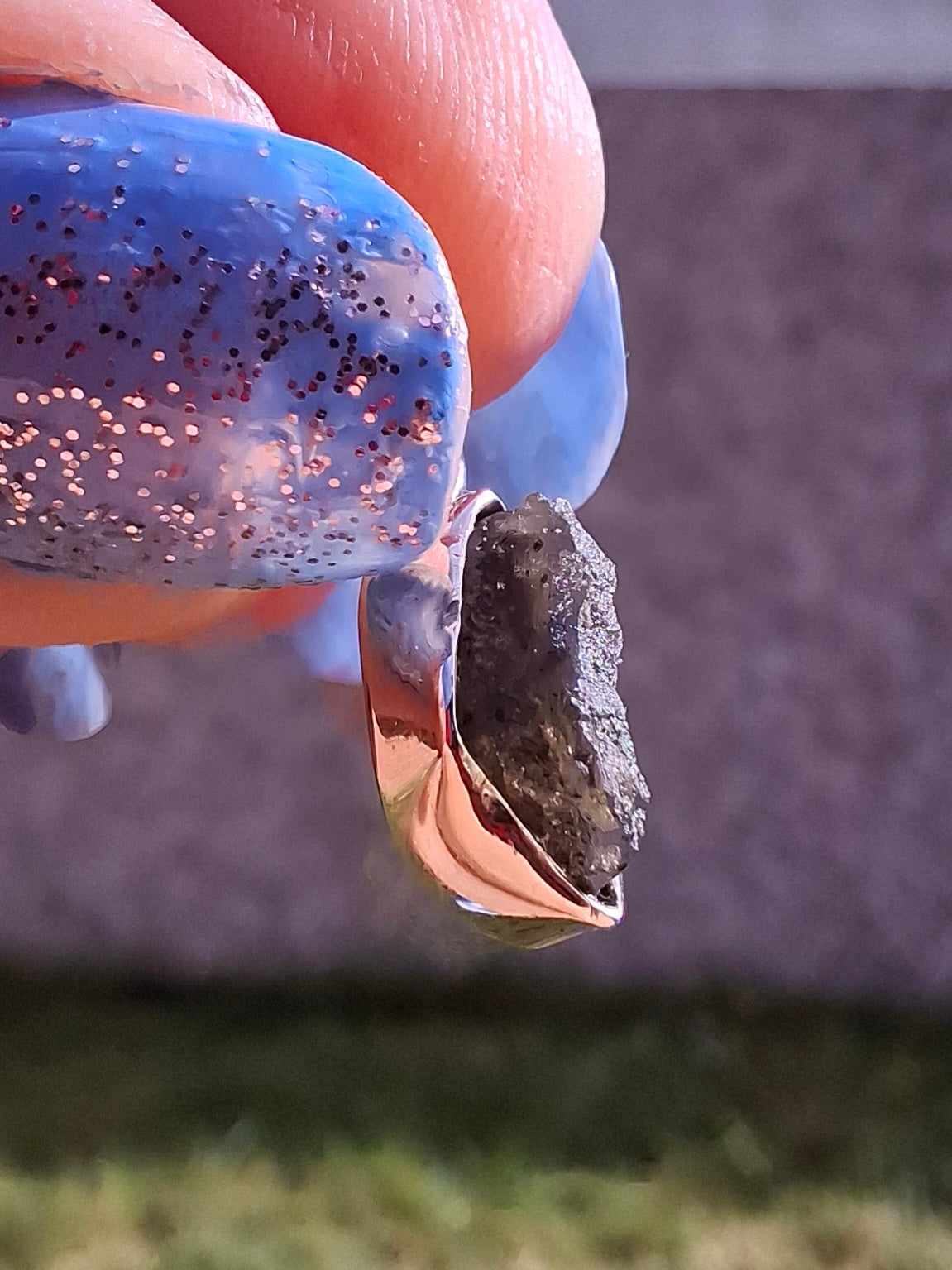Moldavite Pendant, 925 Silver, Tektite (Ref:P41)