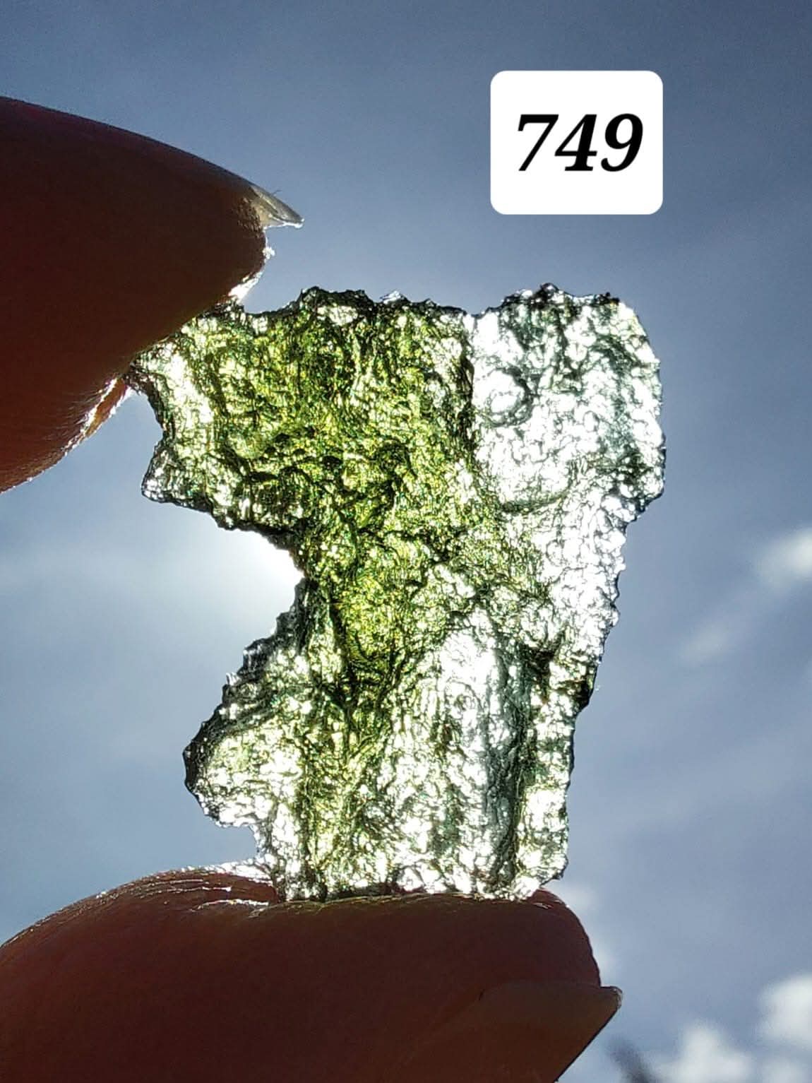 Moldavite Piece, BESEDNICE SKOLA, 1.55g, Tektite (Ref: 749)
