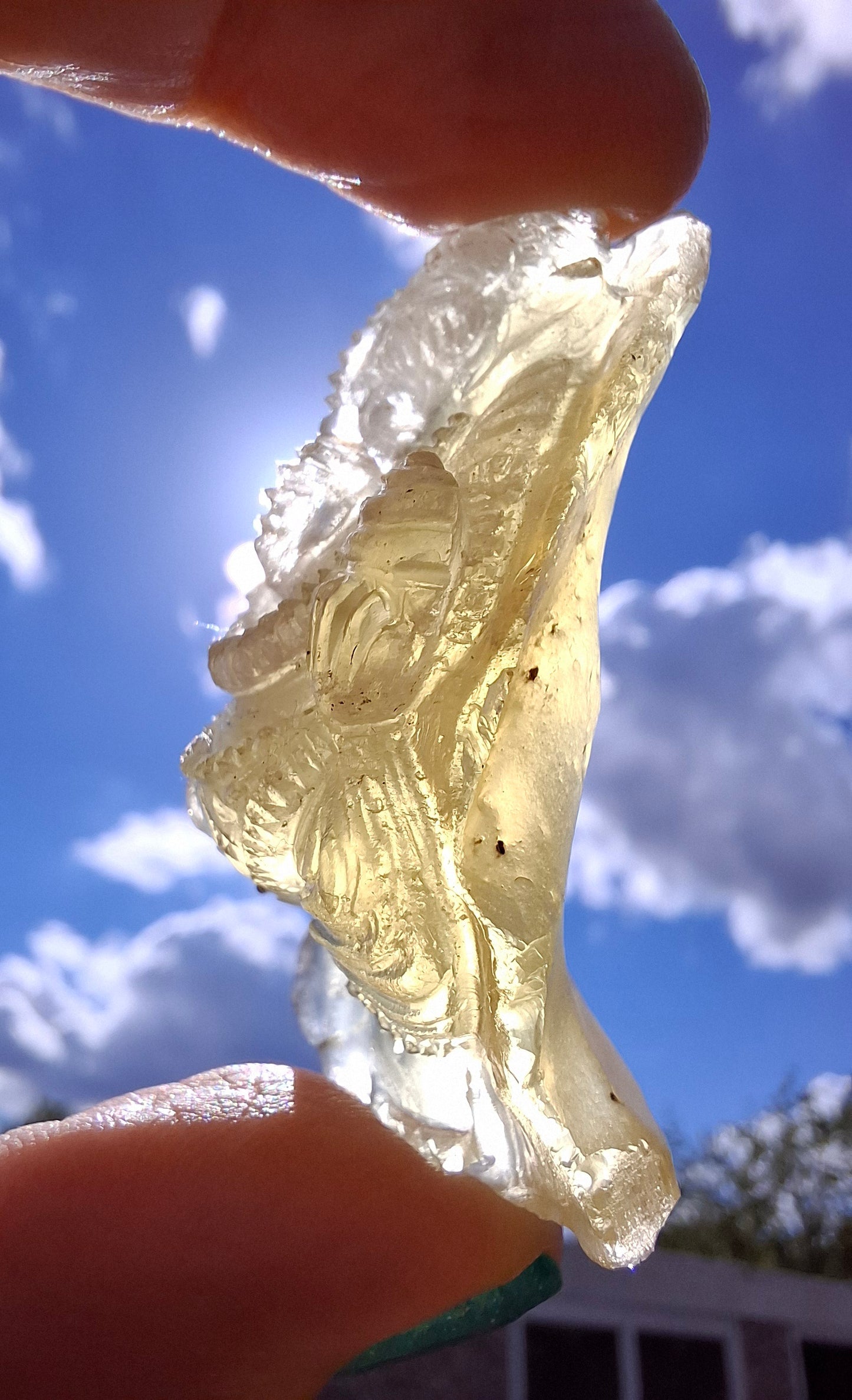 Libyan Desert Glass carving, GANESHA, 26.47g, Tektite (Ref: Ganesha1)