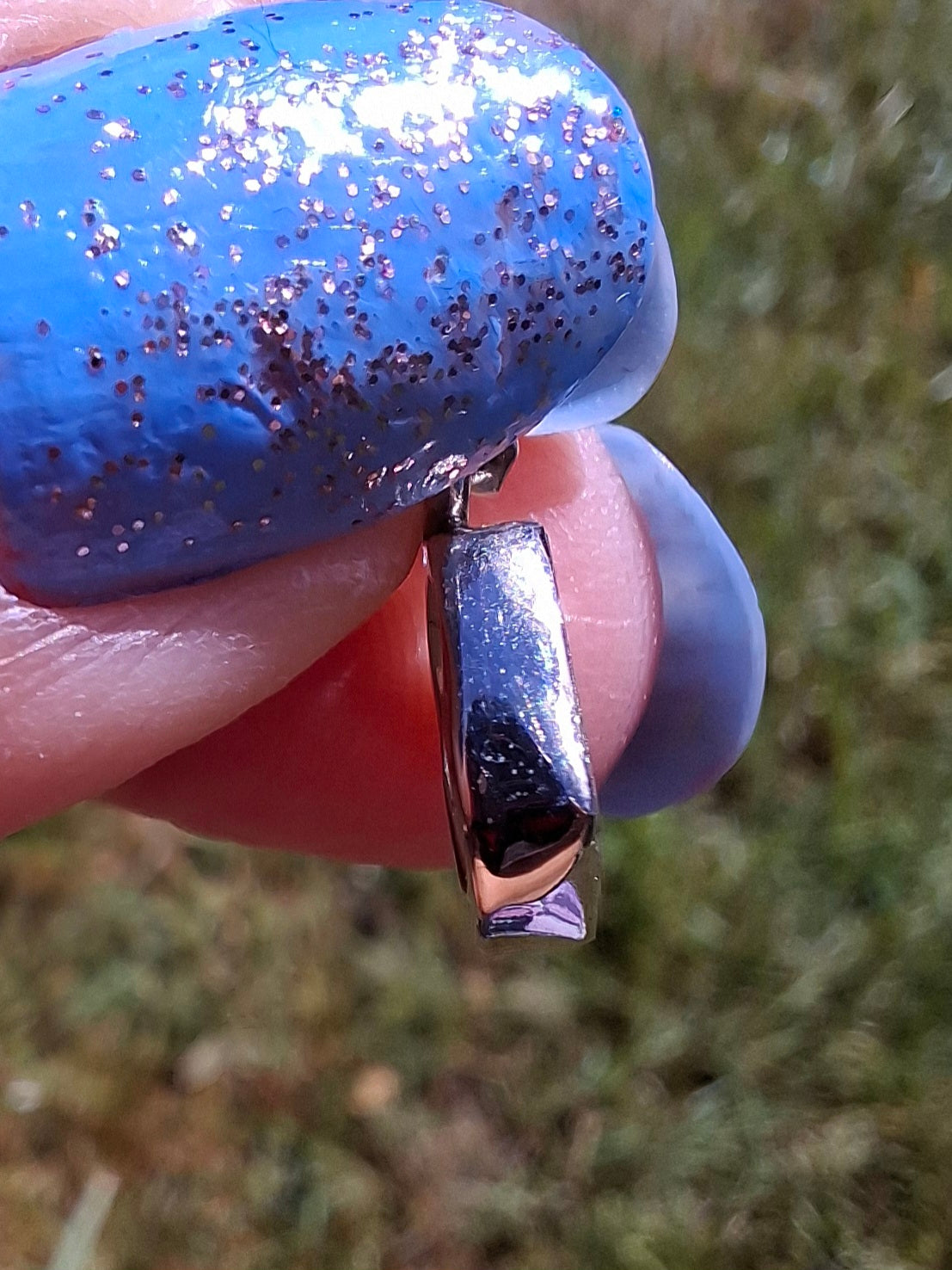 Moldavite Pendant, 925 Silver, Tektite (Ref: P80)