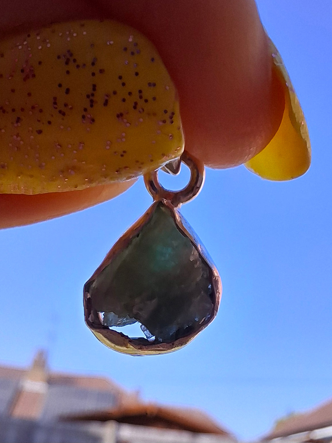 Green Tourmaline Pendant, 925 Silver, Crystal (Ref: GT7)