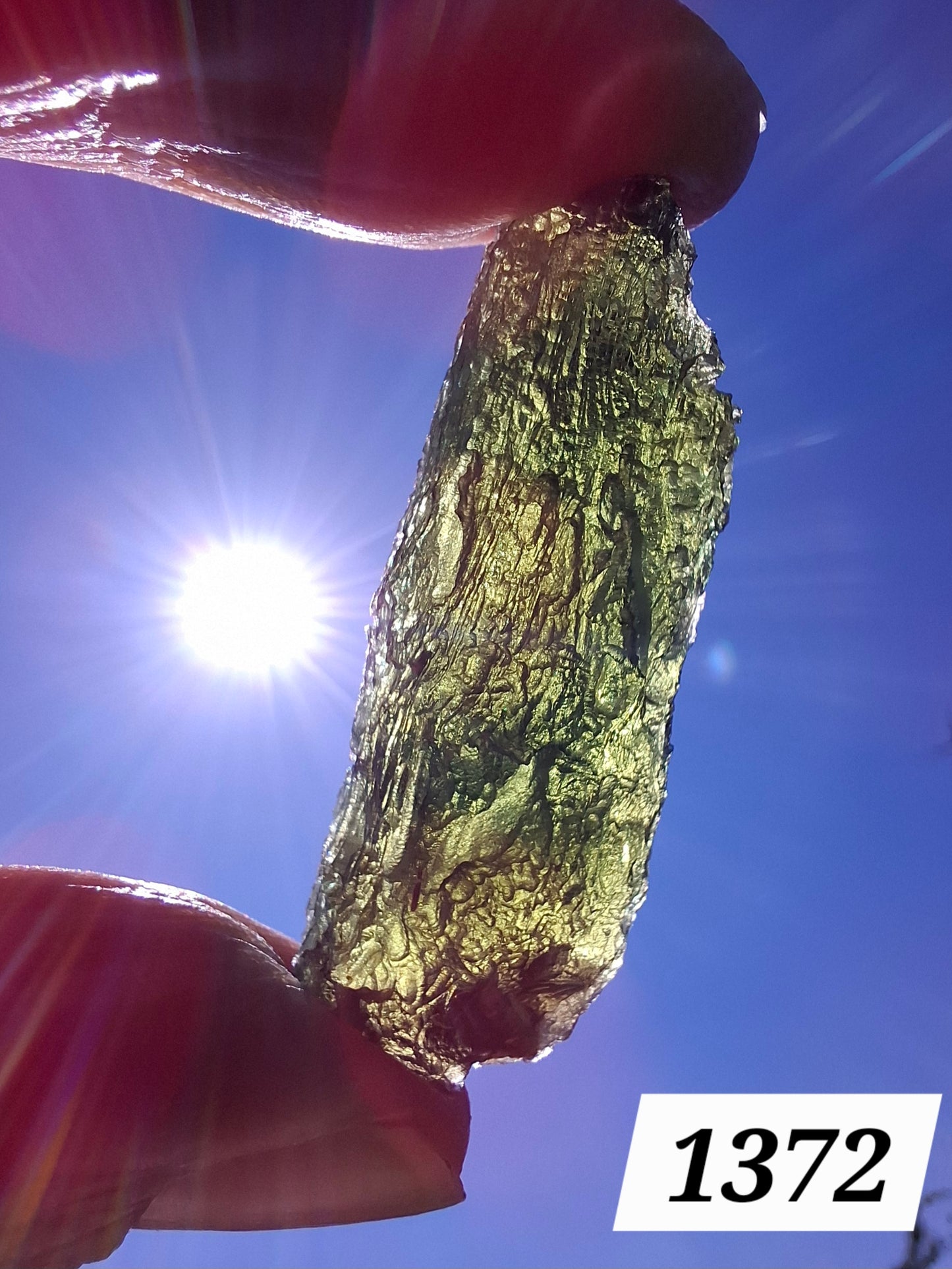 Moldavite Piece, NESMEN, 8.47g, Tektite (Ref: 1372)